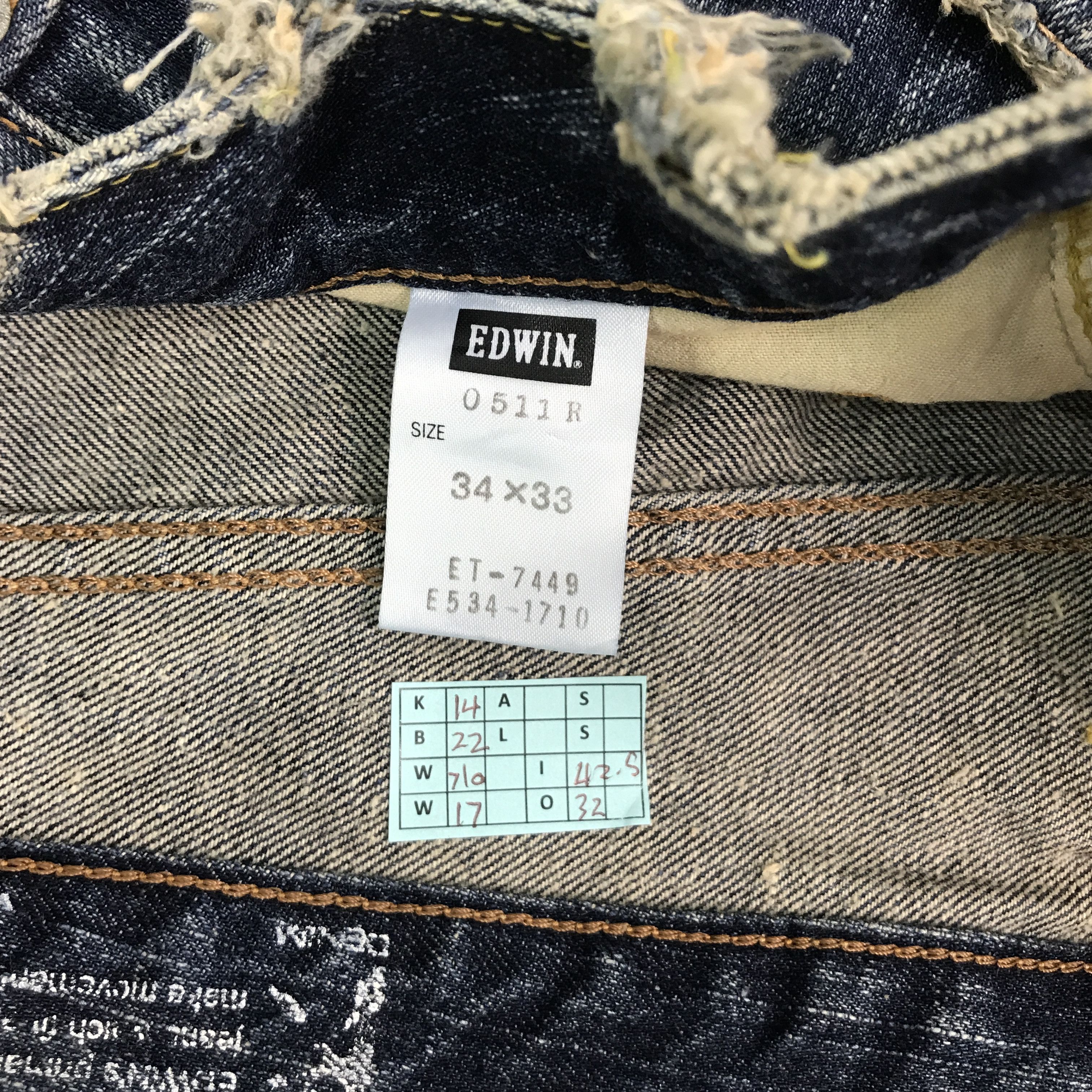 Edwin × Japanese Brand FLARE EDWIN JAPAN DISTRESSED BOOTCUT DENIM JEANS Size US 34 / EU 50 - 13 Thumbnail