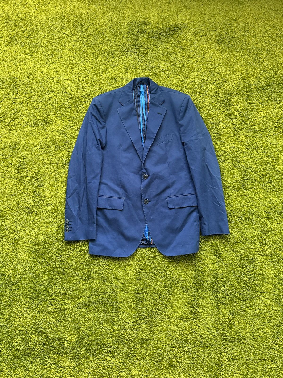Designer × Etro Etro blue formal suit blazer + pants Size 48R - 2 Thumbnail