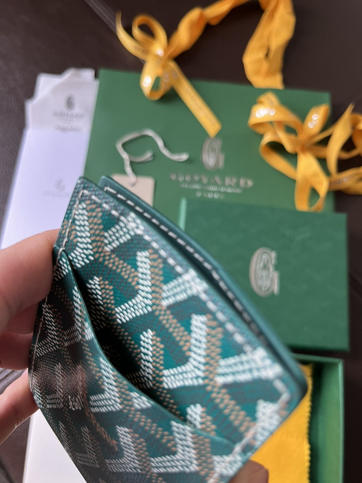 Goyard Goyard Iconic Limited Green Leather Wallet BrandNew Giftable Size ONE SIZE - 13 Thumbnail