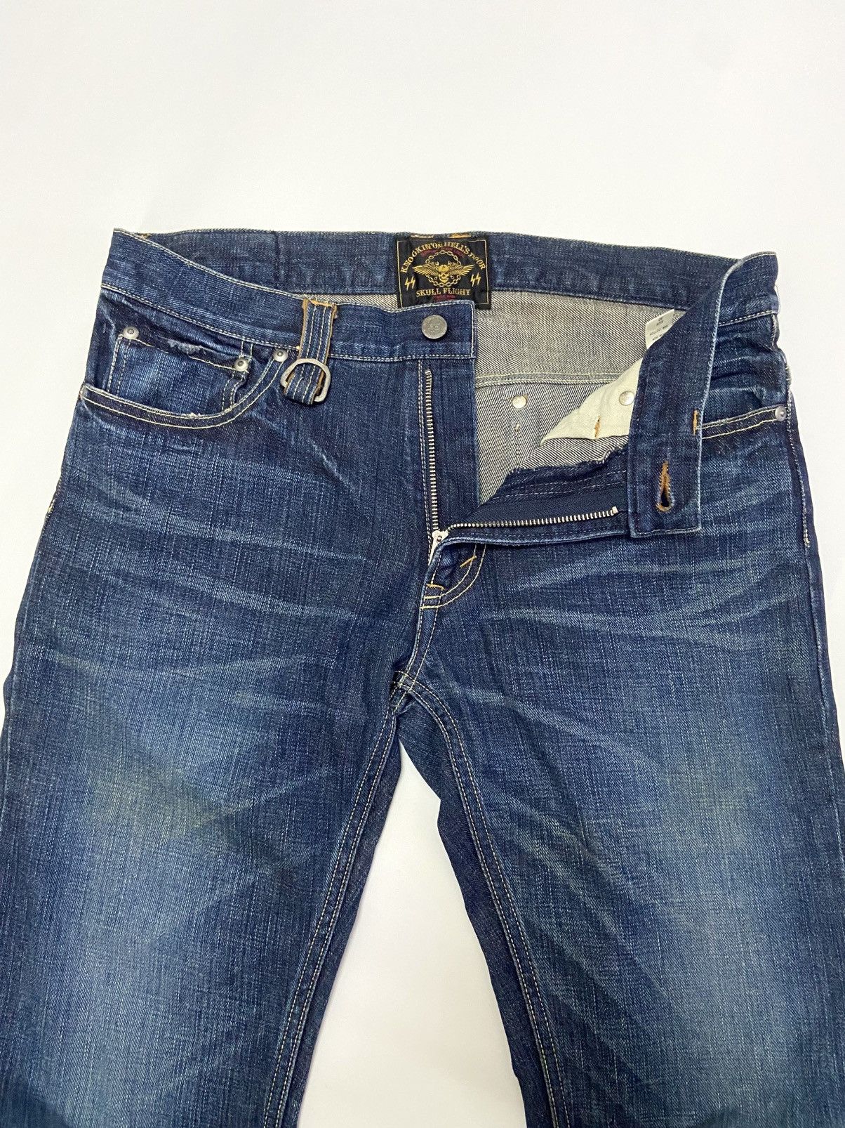 Japanese Brand SKULL FLIGHT SS BOOTCUT JEANS Size US 33 - 3 Thumbnail