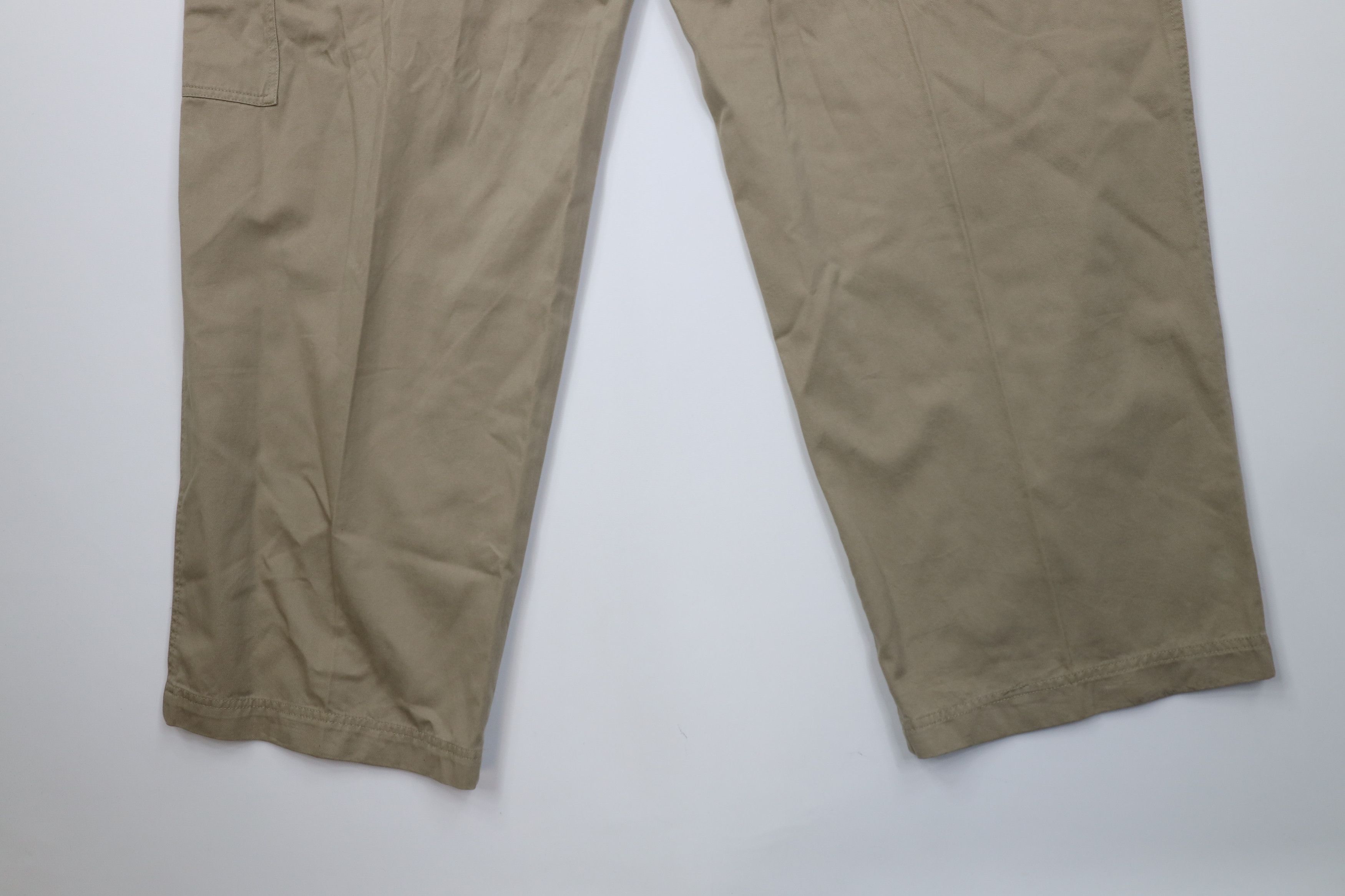 Nike Vintage 90s Y2K Nike Mini Swoosh Wide Leg Pants Khaki Tan Size US 40 / EU 56 - 12 Thumbnail