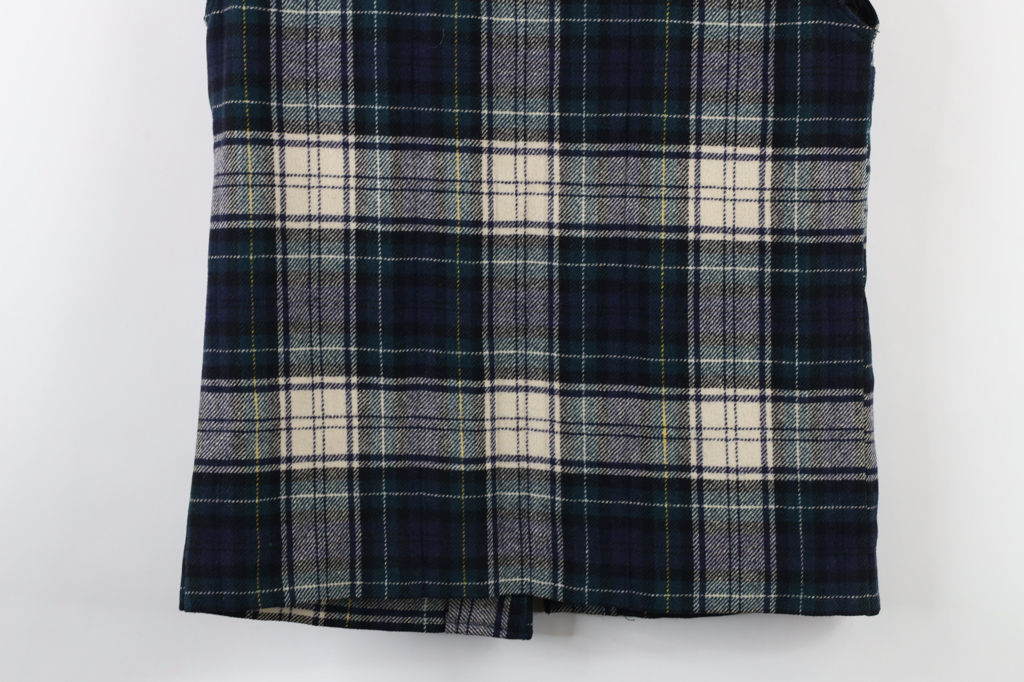 Vintage Vintage 90s Streetwear Wool Button Vest Jacket Plaid Size M / US 6-8 / IT 42-44 - 12 Thumbnail