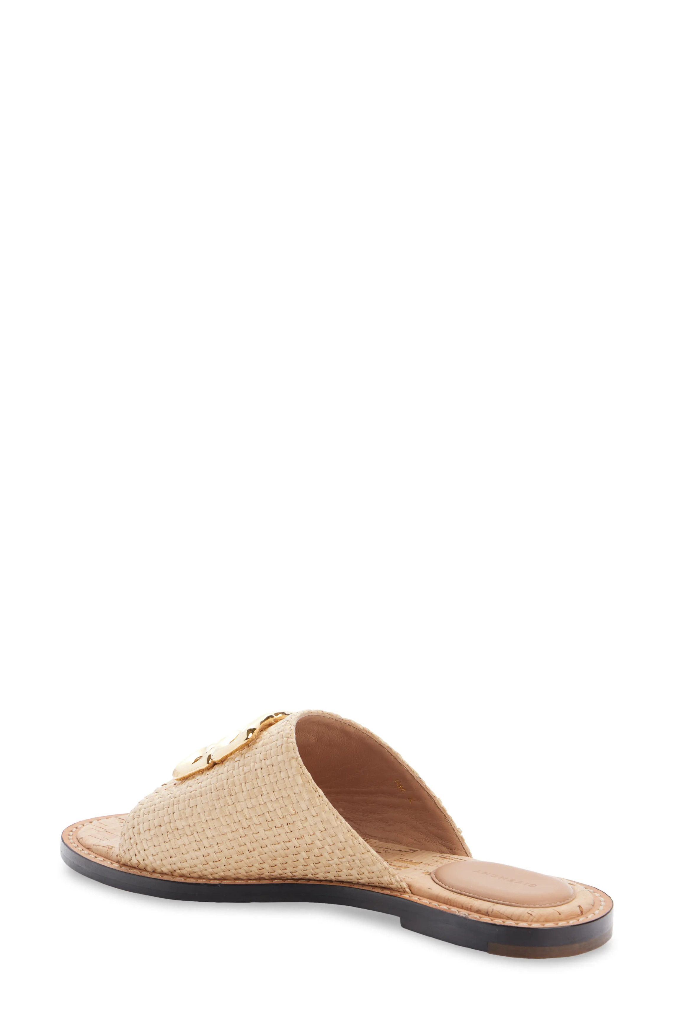 Givenchy o1srvl11e1225 Raffia Slide Sandals in Beige Size US 6 / IT 36 - 3 Thumbnail