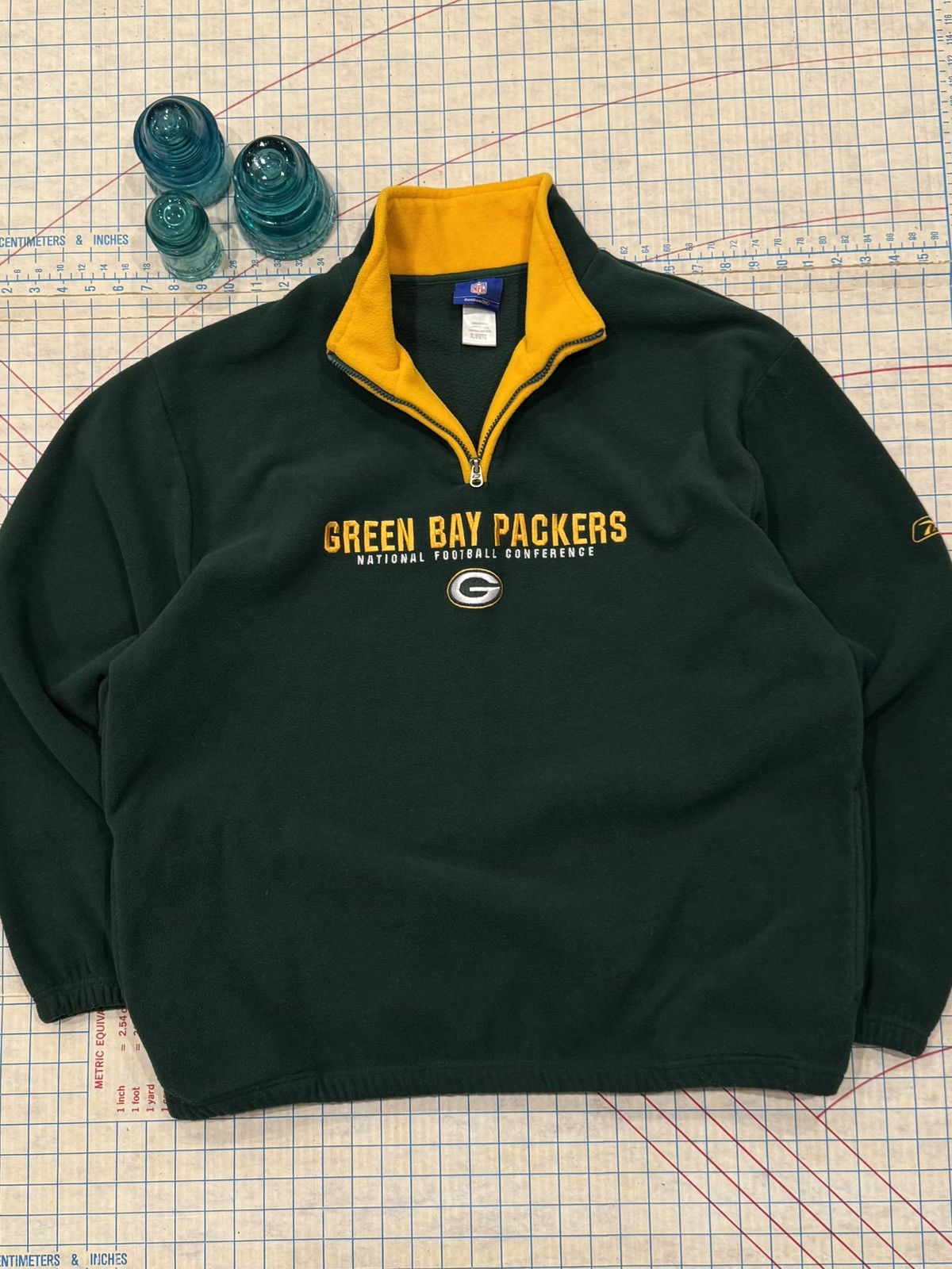 Reebok Reebok Green Bay Packers 1/4 Zip Fleece Mens XL Green Size US XL / EU 56 / 4 - 2 Thumbnail