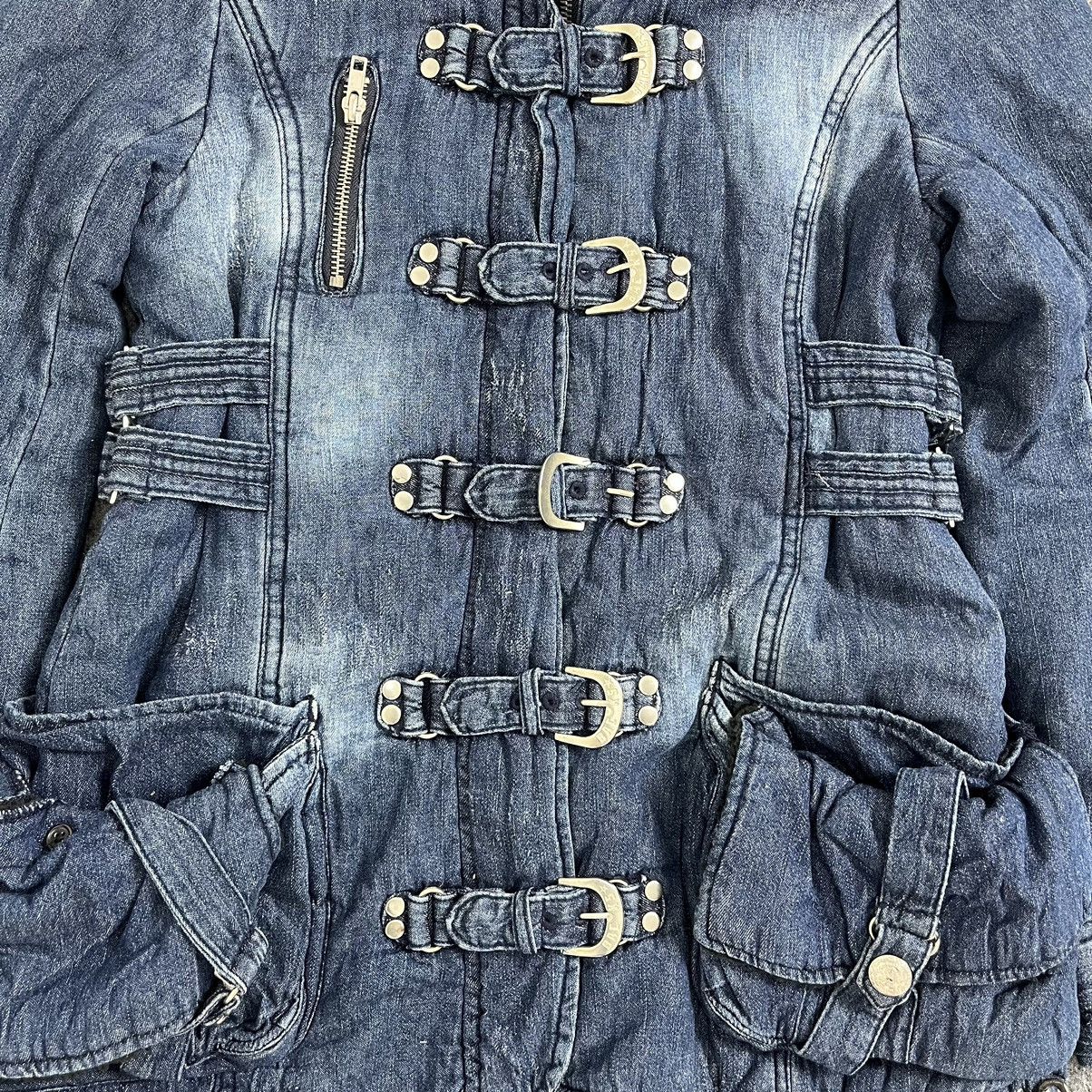 If Six Was Nine × In The Attic × Japanese Brand Backs Fur Mohair Blue Denim Jacket Pocket Size US M / EU 48-50 / 2 - 6 Thumbnail