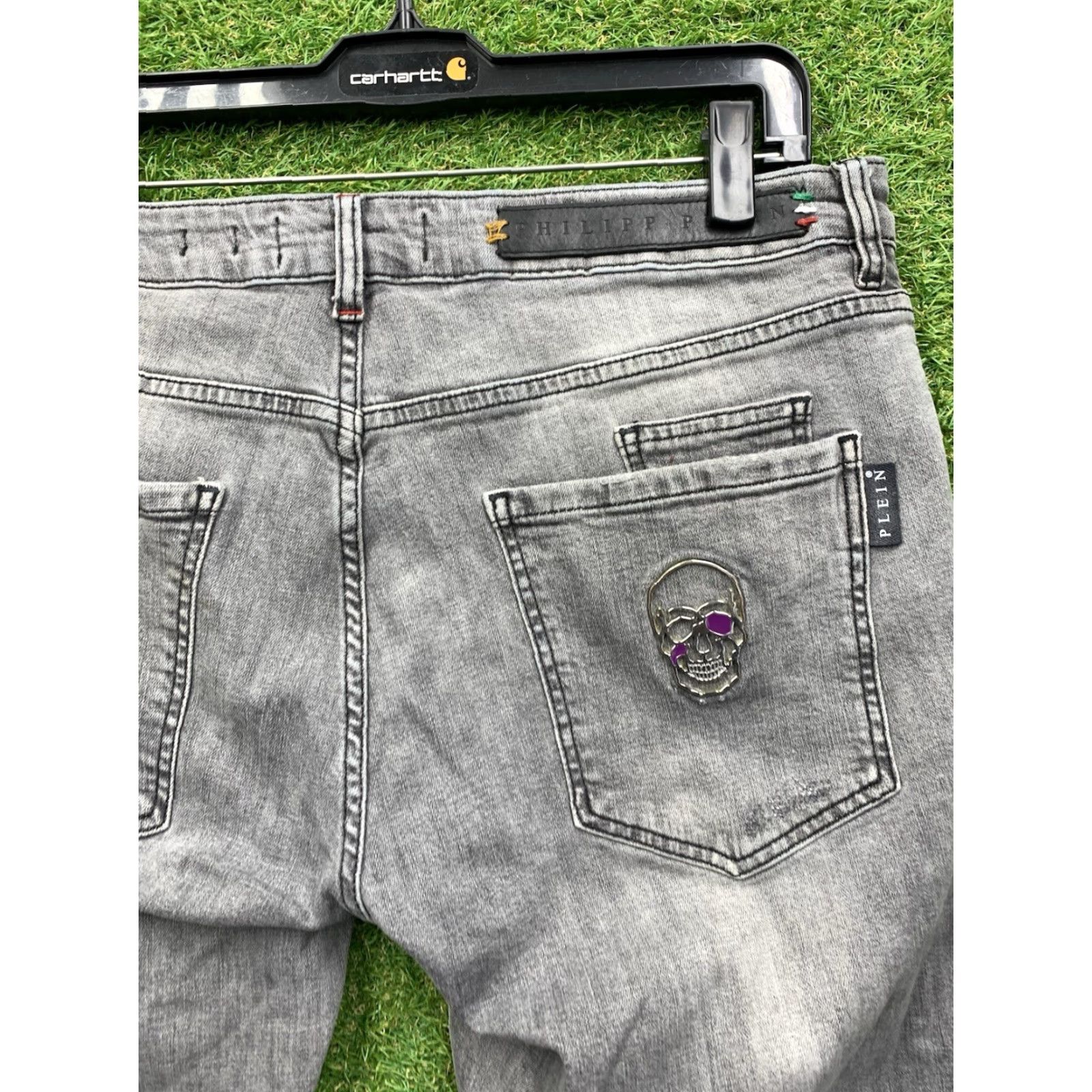 Philipp Plein Philipp Plein Distressed Jeans Baggy Black 36 Mens Straight Cut Illegal Stone Size US 36 / EU 52 - 3 Thumbnail