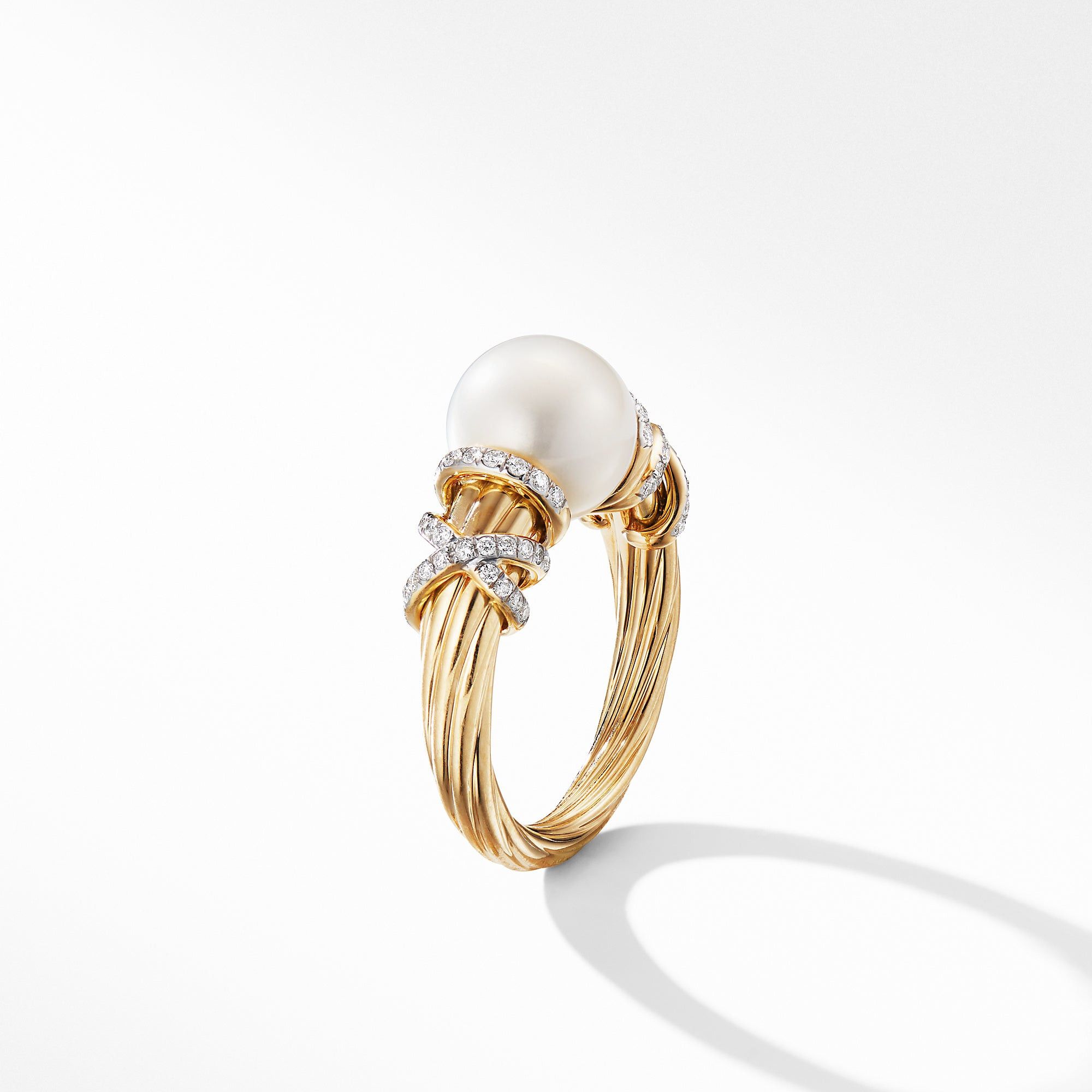 David Yurman o1w1db10325 R14546D Ring in 18K Gold with Pave Diamonds Size ONE SIZE - 3 Thumbnail