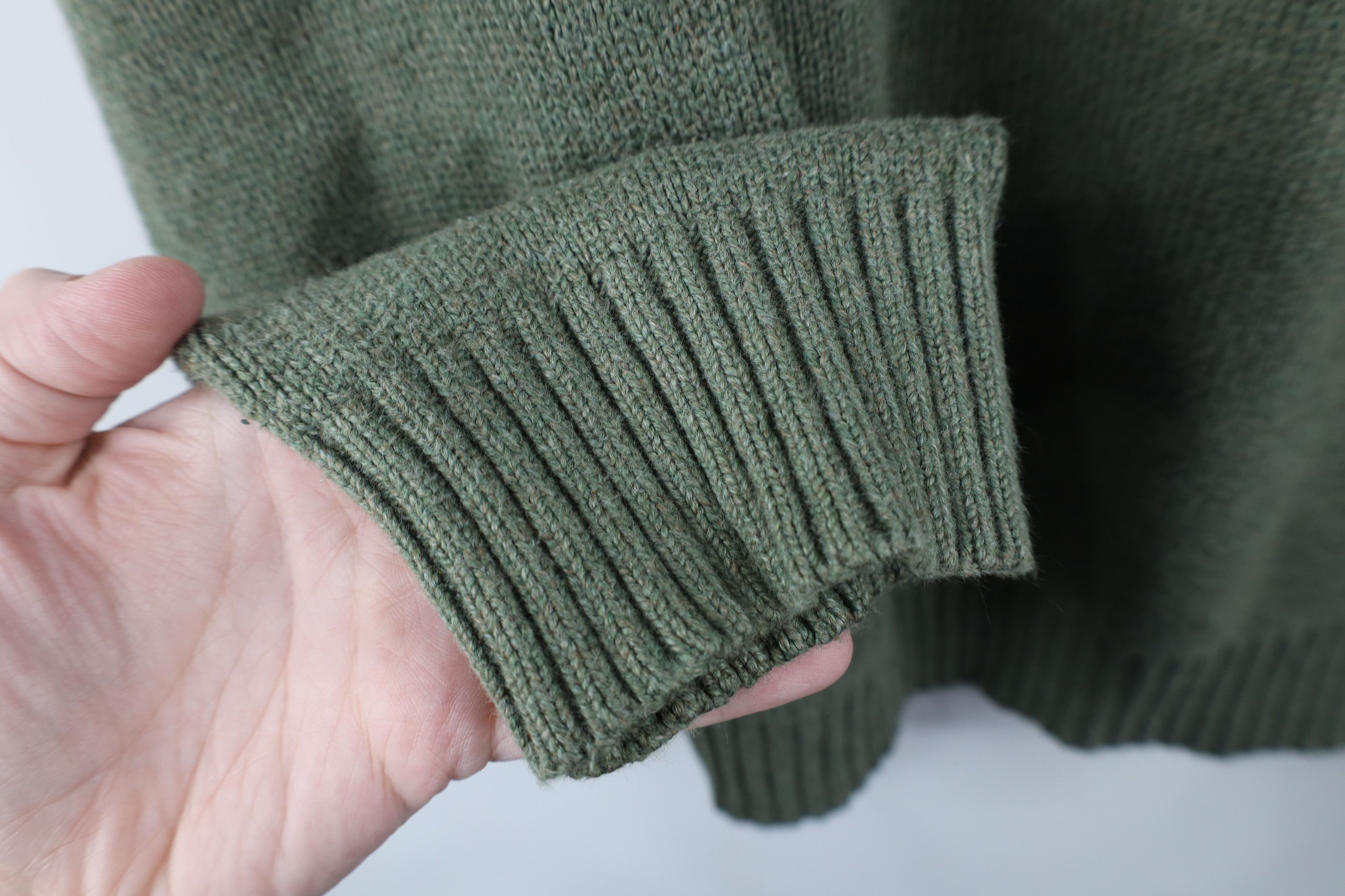 Ralph Lauren × Vintage Vintage Ralph Lauren Ribbed Knit Half Zip Pullover Sweater Size US L / EU 52-54 / 3 - 7 Thumbnail