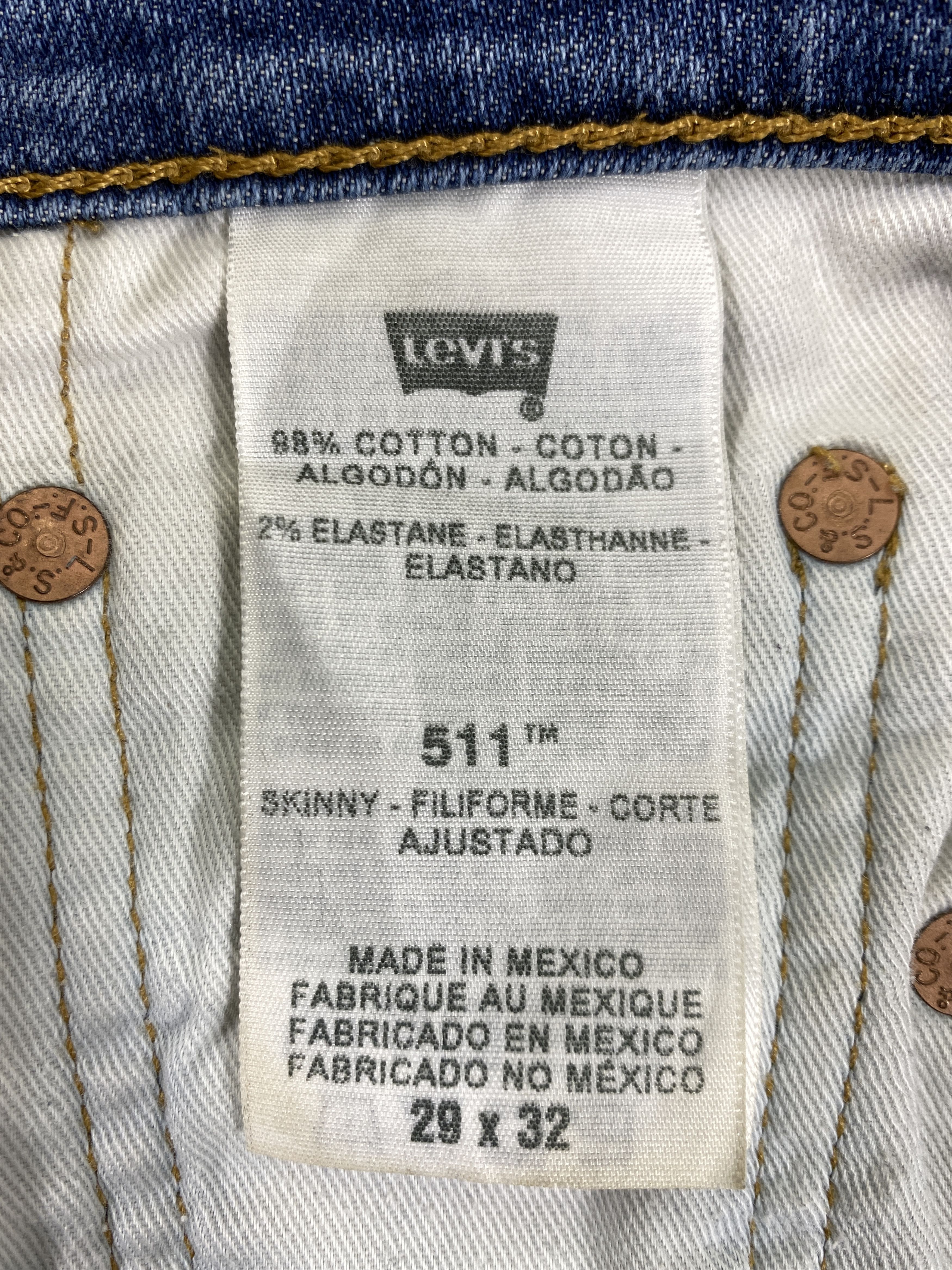 Levi's Vintage Levi's 511 Distressed Denim 31x31 JN064 Size US 31 - 9 Thumbnail