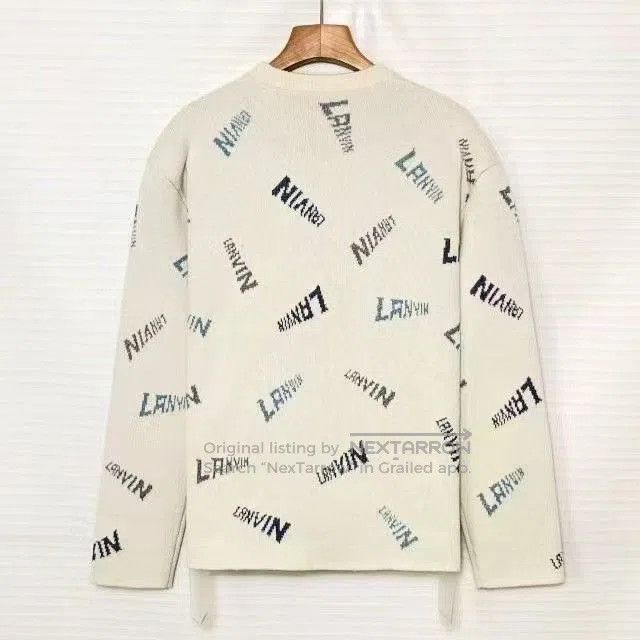 Lanvin Lanvin Men's Logo Print Cashmere Sweater. Size US L / EU 52-54 / 3 - 2 Thumbnail