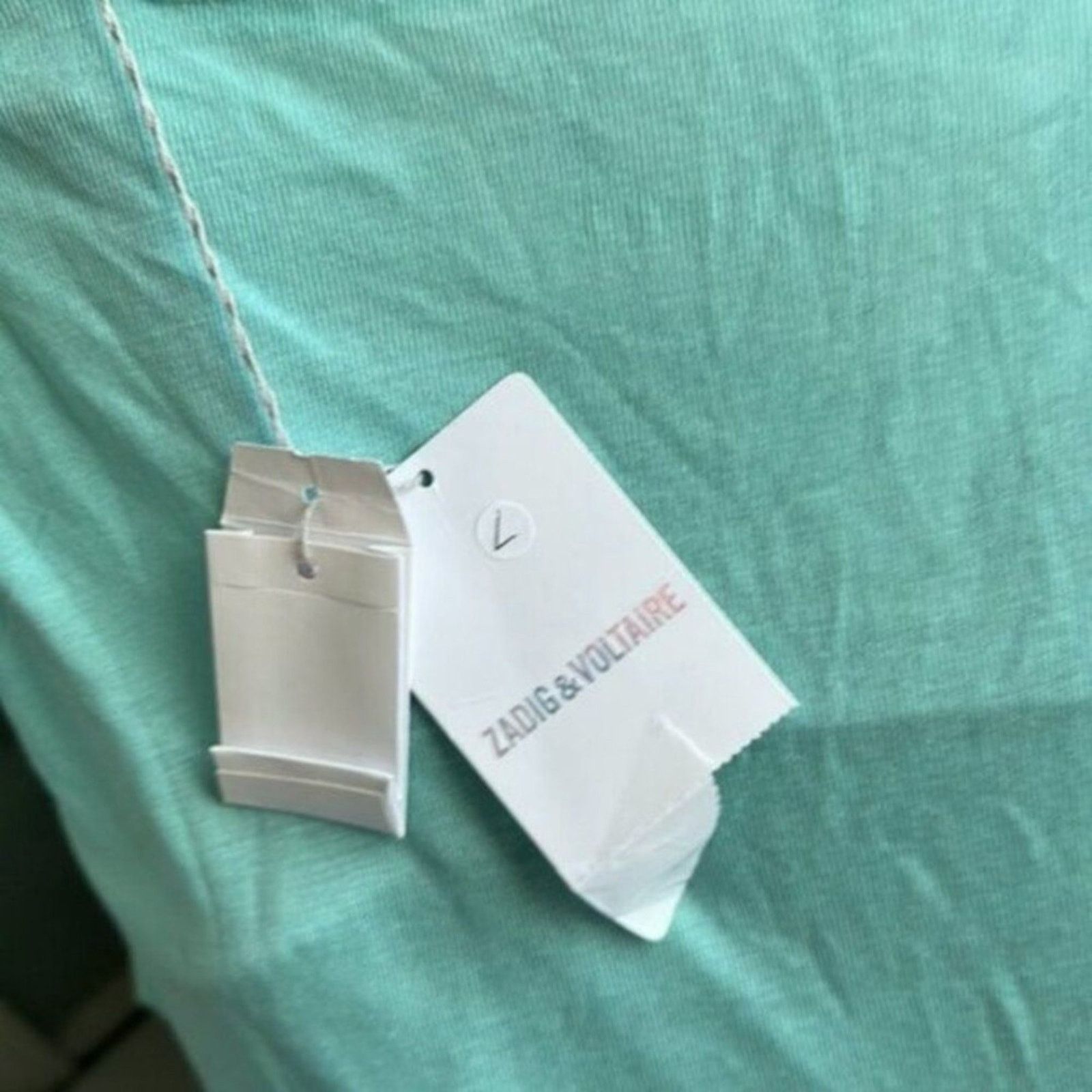 Zadig & Voltaire Zadig & Voltaire Tino Turquoise and Silver Foil Tee M Size M / US 6-8 / IT 42-44 - 5 Thumbnail