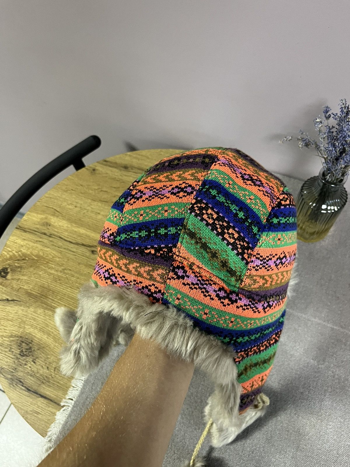 Hysteric Glamour × Japanese Brand Vintage Mohair Knitted Hat Y2K Style Size ONE SIZE - 4 Thumbnail