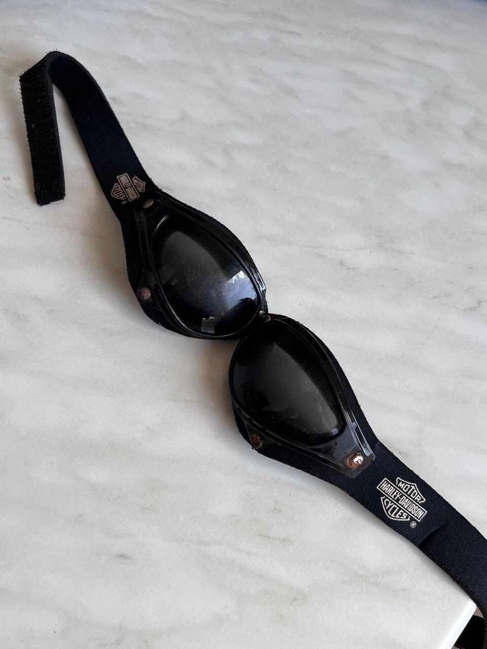 Harley Davidson × Vintage Vintage Harley Davidson Moto Bike Sunglasses Gropcore 90s Size ONE SIZE - 10 Thumbnail