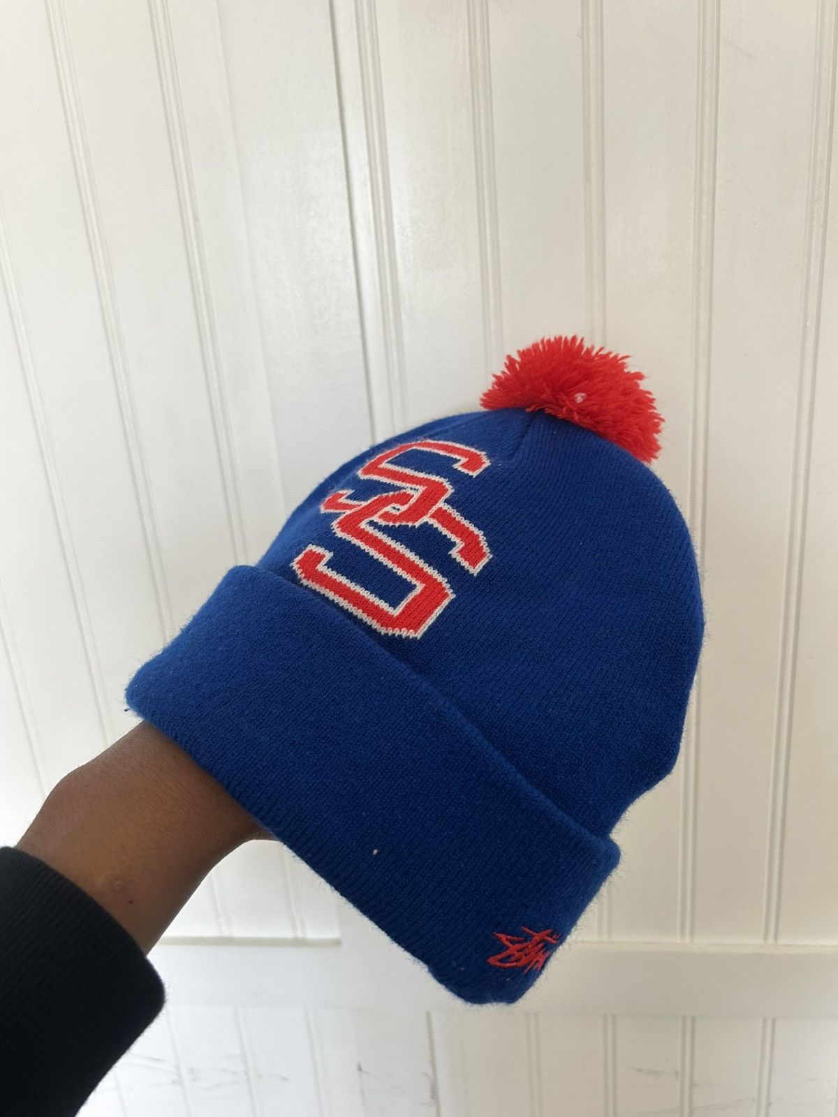 Stussy Vintage Stüssy Cleveland Indians Pom Beanie Y2K Rare Size ONE SIZE - 3 Thumbnail