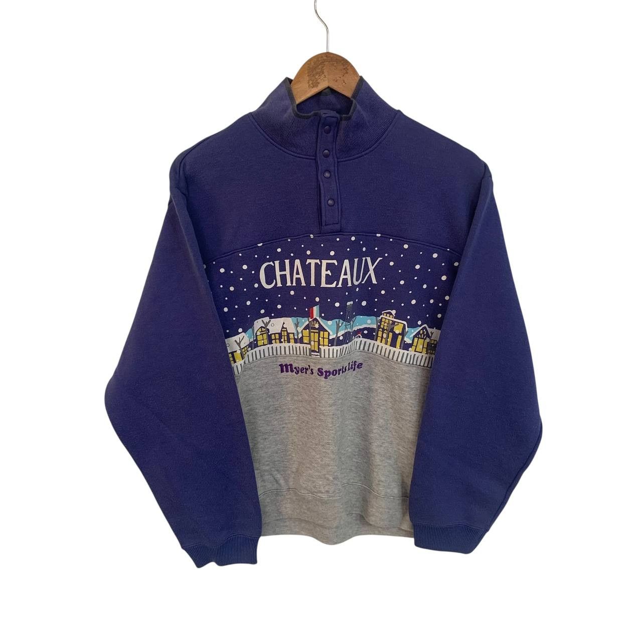 Vintage Vintage Chateux Sweatshirt Art Design Small Size US S / EU 44-46 / 1 - 1 Thumbnail