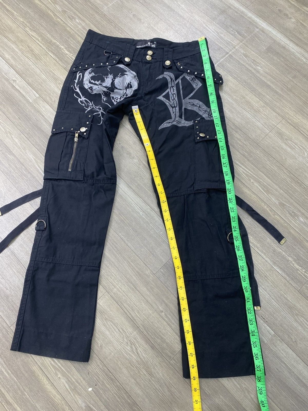 Hysteric Glamour 2000s Skulls Riot Ifsixwasnine Lgb Punk Bondage Cargo Pants Size US 30 / EU 46 - 21 Thumbnail