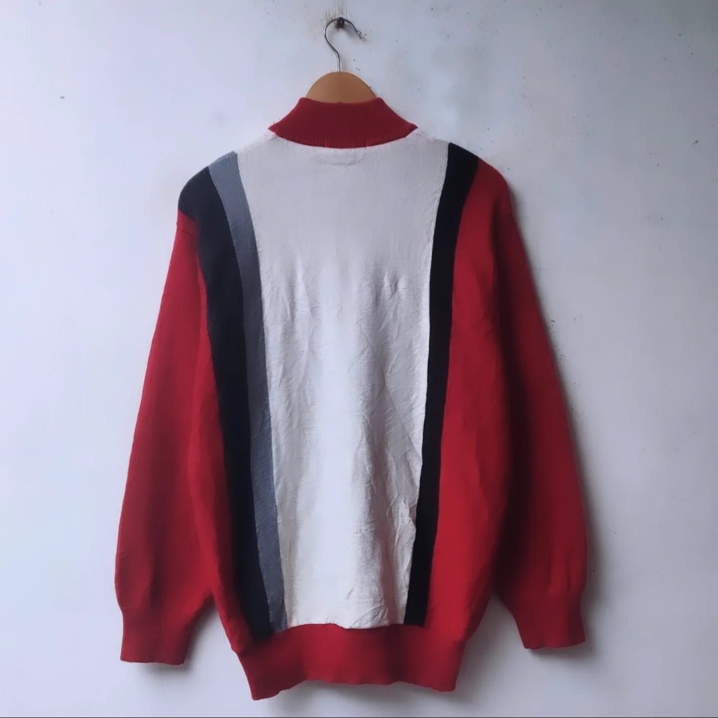 Designer × Vintage Vtg Arnaldo Bassini Half Zip Knitwear Size US L / EU 52-54 / 3 - 3 Thumbnail