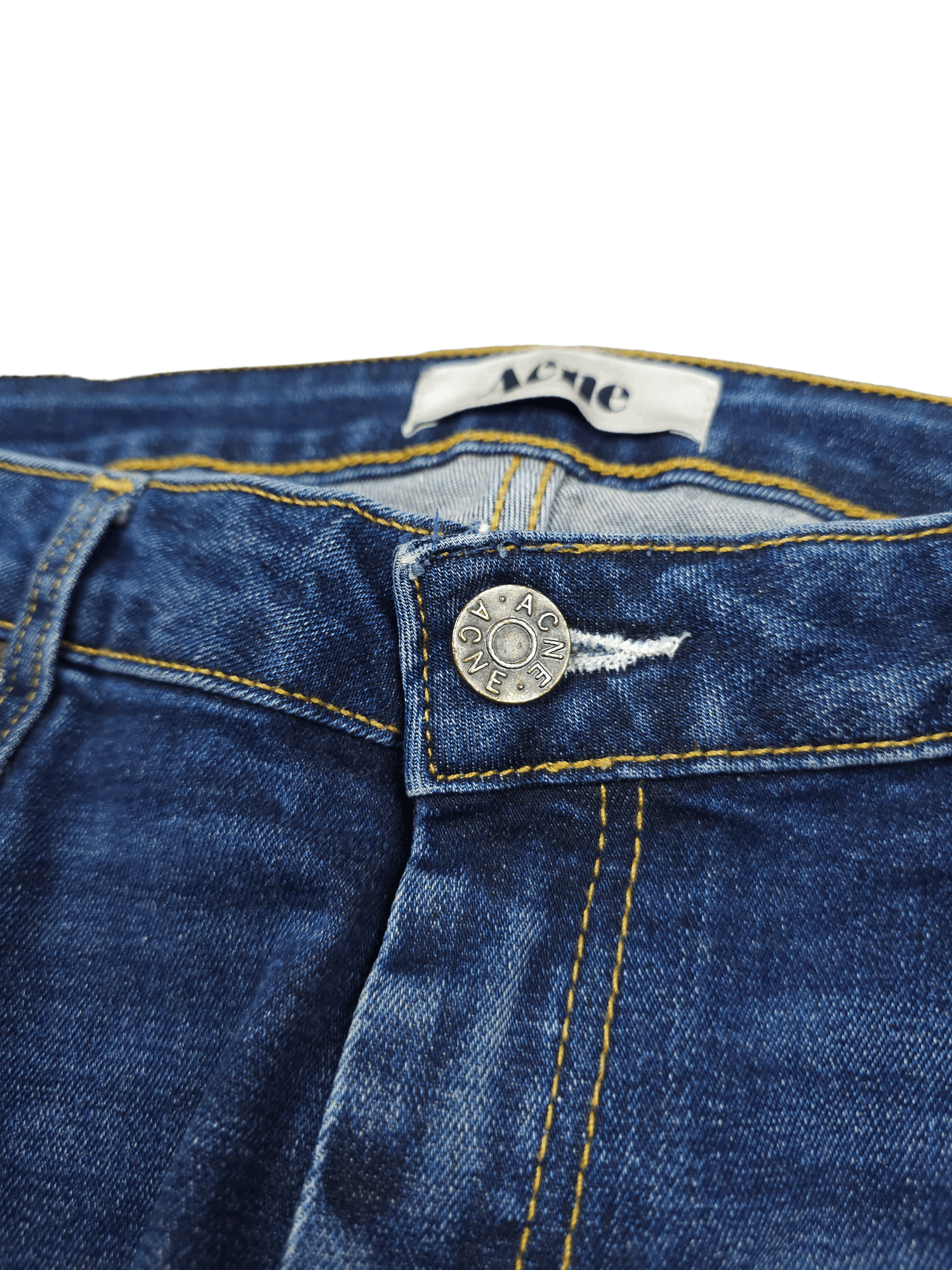Acne Studios × Vintage 💎 Size 31/32 Flex Fresh Skinny Slim Blue Washed Denim Jeans Size 31" - 4 Thumbnail