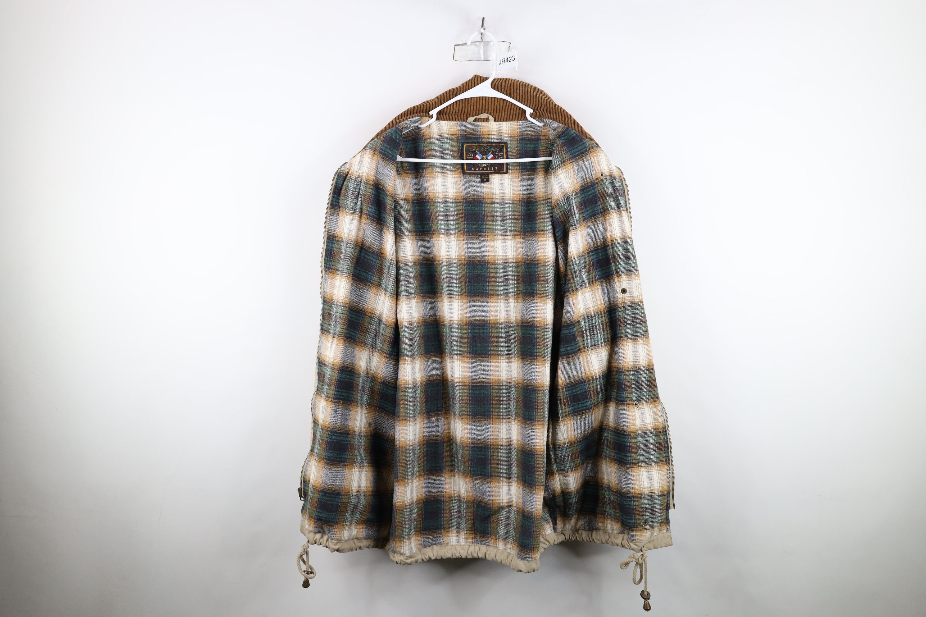 Express Vintage 90s Express Flannel Lined Hook Clasp Parka Jacket Size US M / EU 48-50 / 2 - 9 Thumbnail
