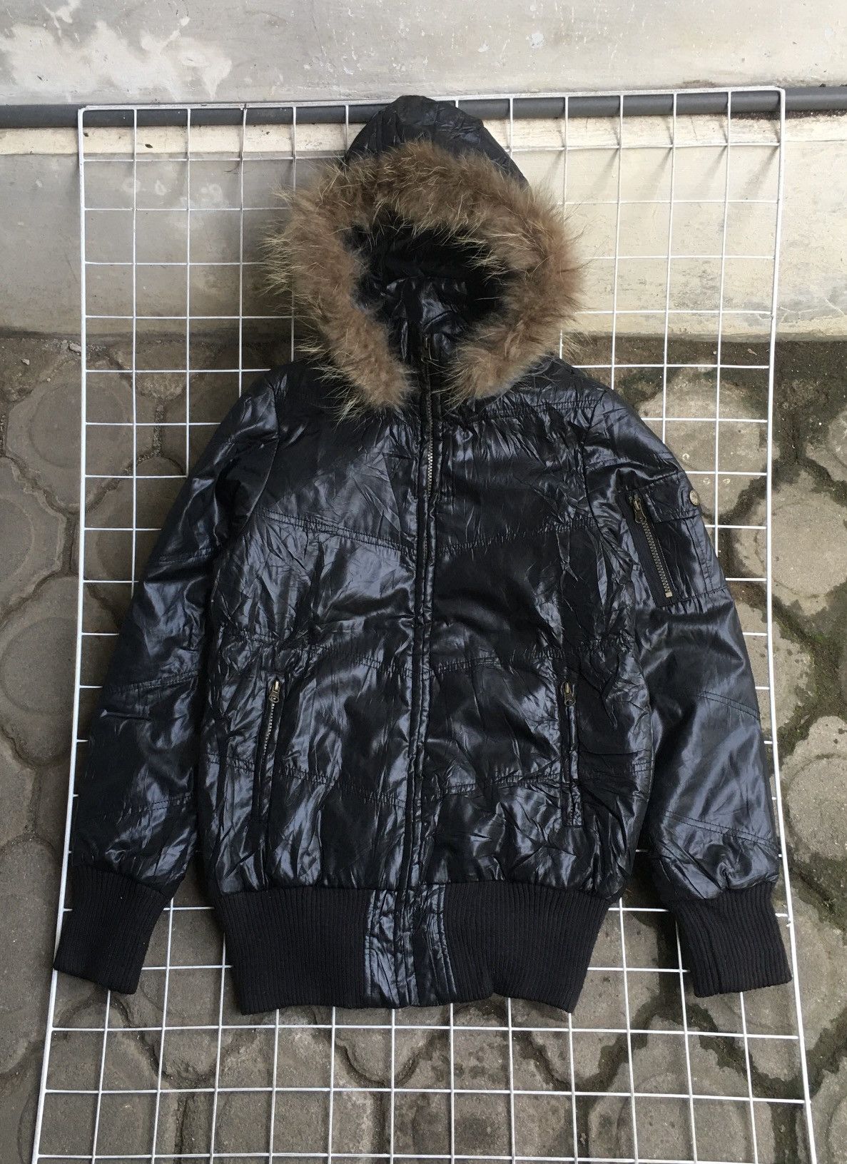 00s tornado mart fur coatトルネードマート y2k Tornado Mart Leather Patchwork & Fur Jacket – Paroxa Studios