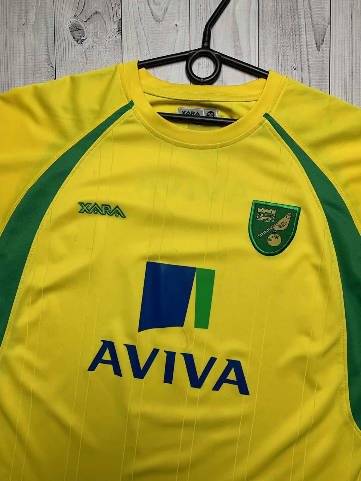 Vintage Vintage Norwich soccer jersey size M yellow XARA Size US M / EU 48-50 / 2 - 3 Thumbnail