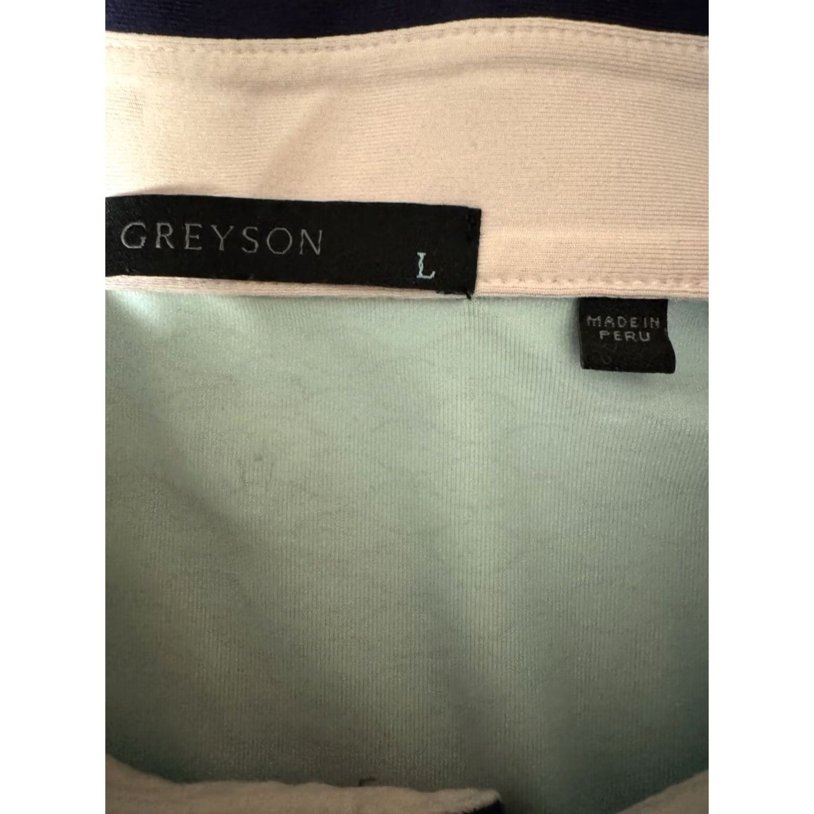 Vintage Greyson Polo Shirt Golf Blue Geometric Patterned Large Mens Shirt Size US L / EU 52-54 / 3 - 2 Thumbnail