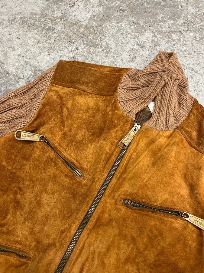 Dolce & Gabbana AW2002 Dolce & Gabbana Multi Zips Hybrid Leather & Wool Camel Jacket Size US M / EU 48-50 / 2 - 5 Thumbnail