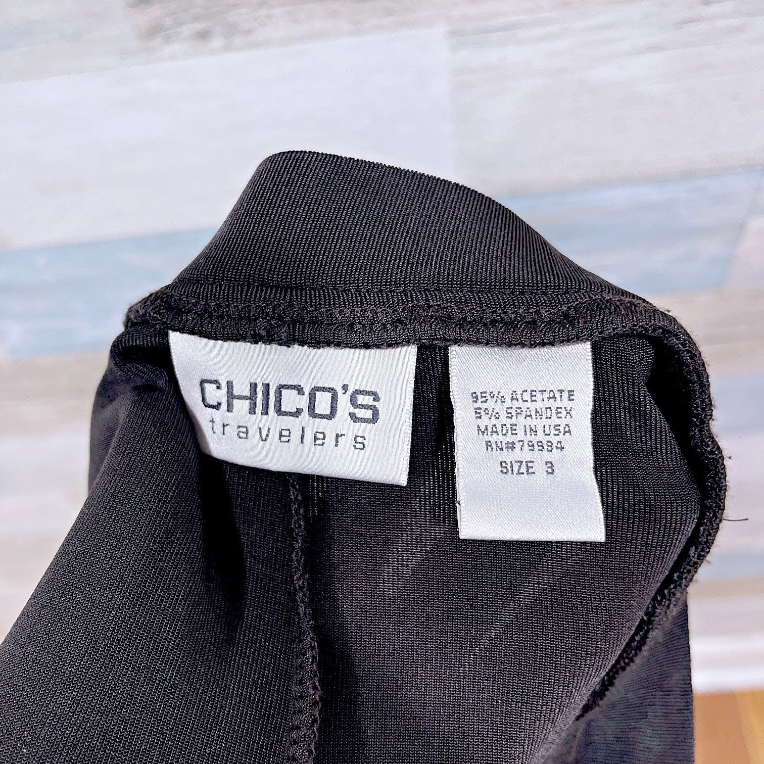Chicos × Vintage Chicos Travelers Stretchy Midi Skirt Black Womens XL 3 Size 34" / US 12 / IT 48 - 7 Thumbnail