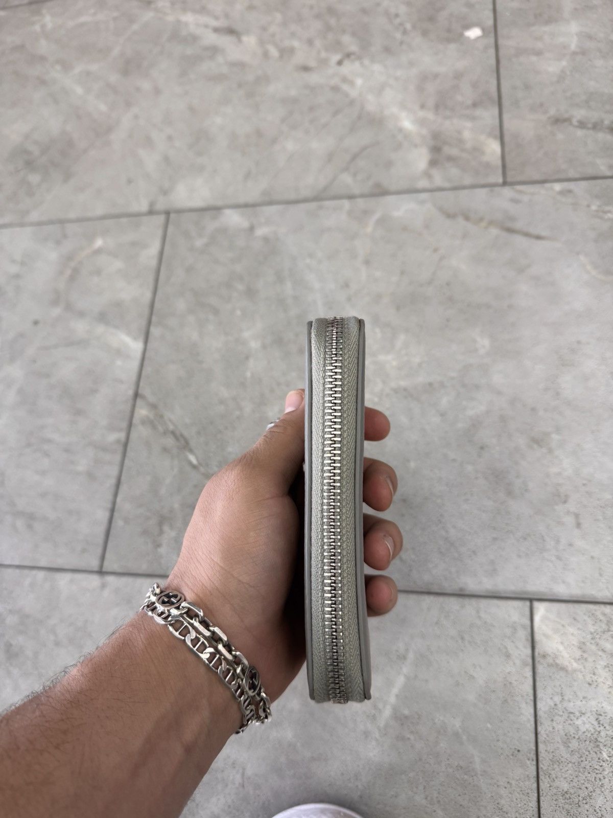 Maison Margiela Maison Margiela Zip Long Leather Wallet Gray Size ONE SIZE - 8 Thumbnail