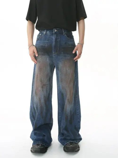 Jean fade flared washed paint jeans Size US 32 / EU 48 - 4 Thumbnail