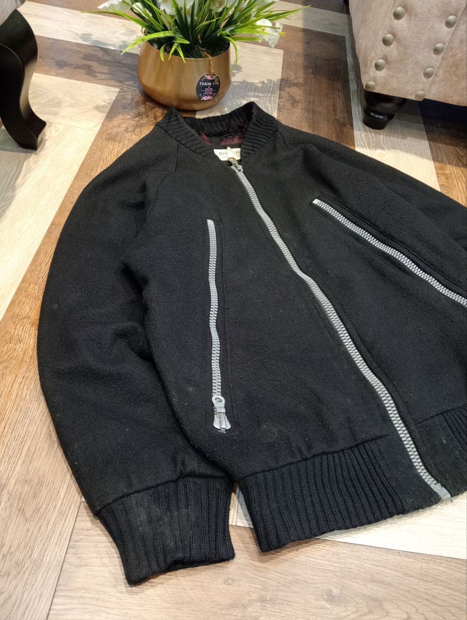Monitaly VINTAGE MONITALY ZIPPER WOOL BLEND JACKET SIZE L Size US L / EU 52-54 / 3 - 4 Thumbnail
