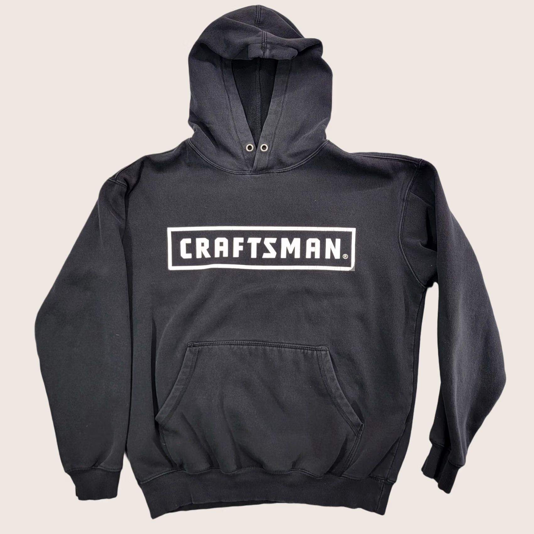 Vintage Craftsman Hoodie Mens medium Black White Logo Pullover Tools Label Size US M / EU 48-50 / 2 - 1 Thumbnail
