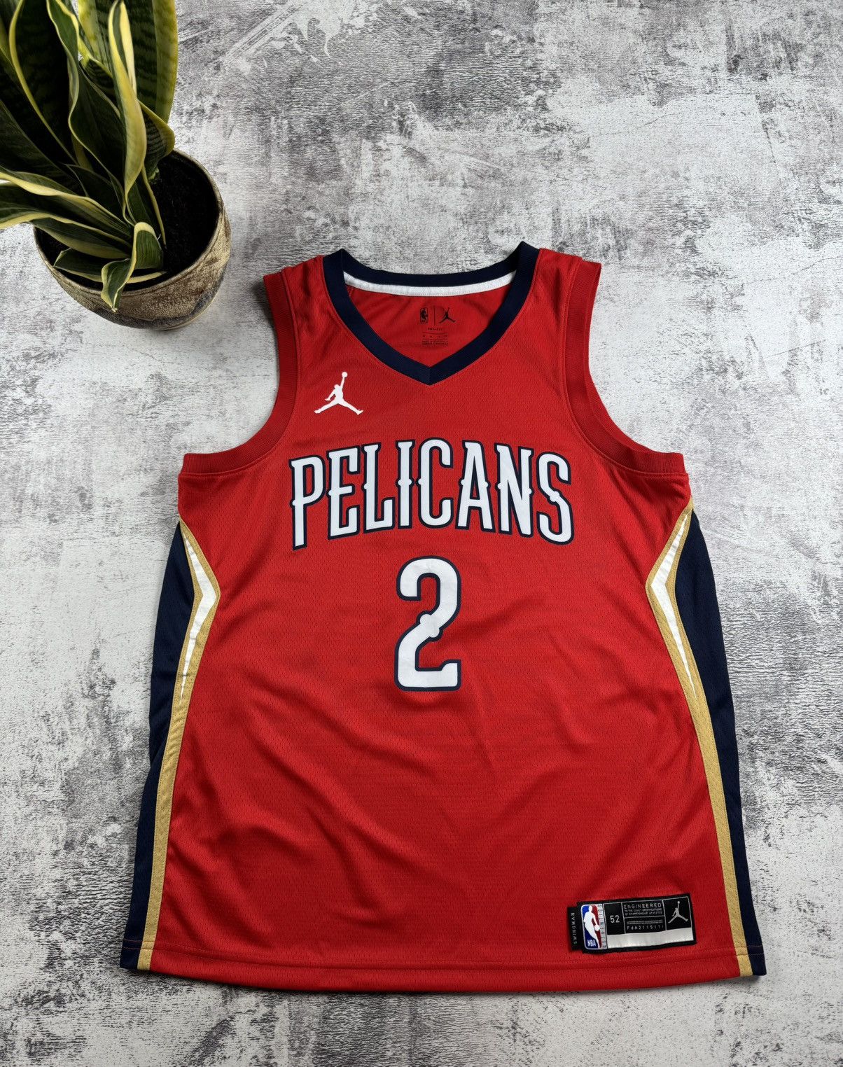 NBA New Orleans Pelicans Nike Jordan #2 Ball Rap Shirt Jersey Size US XL / EU 56 / 4 - 6 Thumbnail