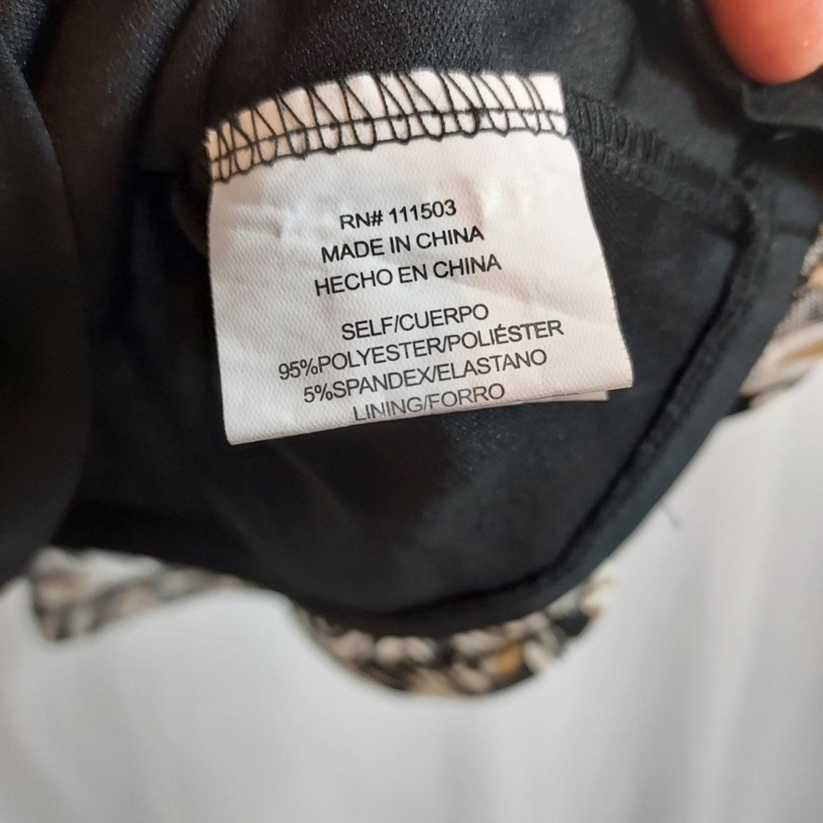 Other AUW Multicolor Black Brown White Abstract Ruffle Blouse Top Size M / US 6-8 / IT 42-44 - 3 Thumbnail