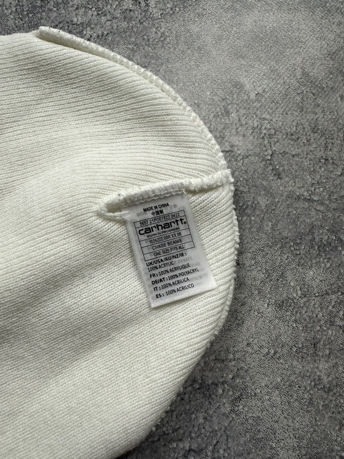 Carhartt Wip Carhartt Chase Beanie Hat Vintage Y2K Embroidered Logo Cap Size ONE SIZE - 5 Thumbnail