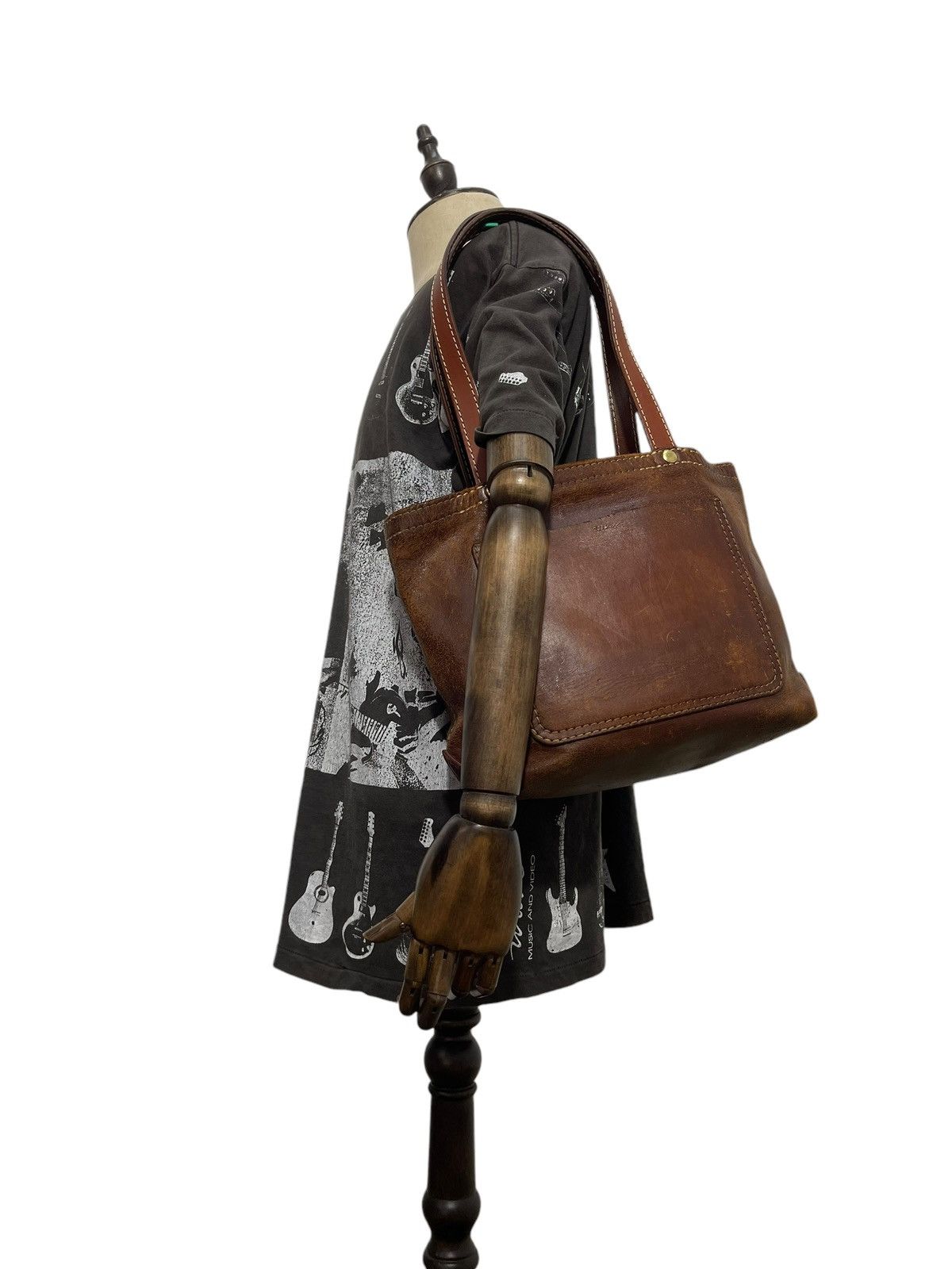 Genuine Leather Full Leather Patina Unknown Tote Shoulder Bag 1🟩0 Size ONE SIZE - 2 Thumbnail