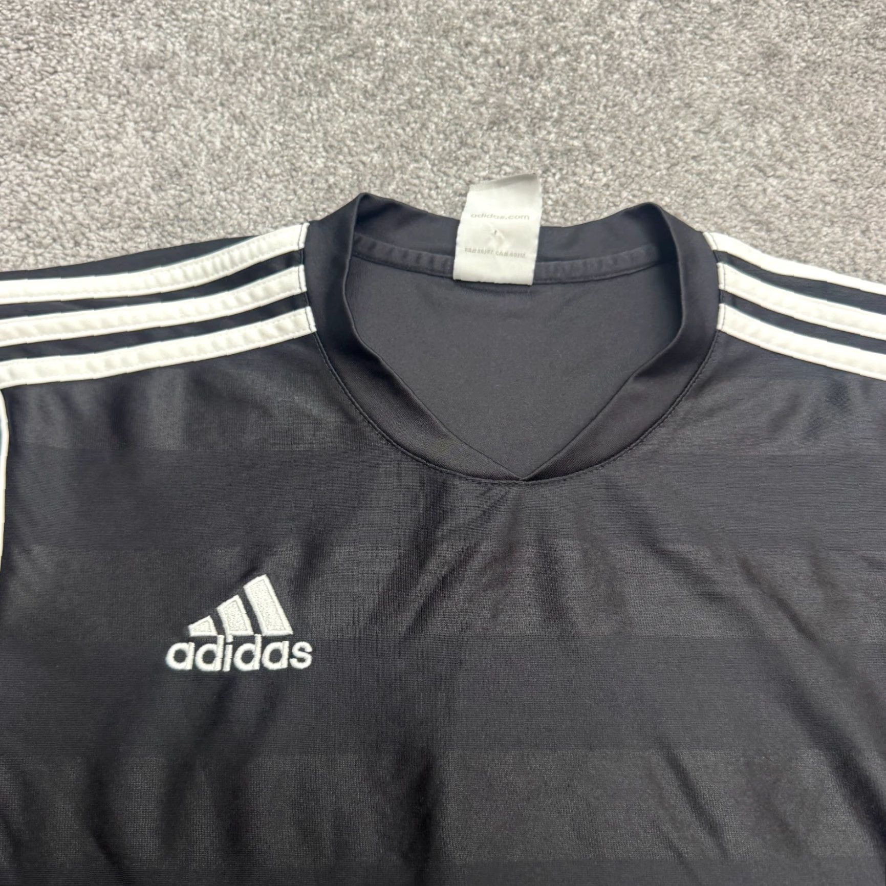 Adidas Adidas Climalite Soccer Jersey #16 T-Shirt Womens Medium Black White Striped Tee Size M / US 6-8 / IT 42-44 - 3 Thumbnail
