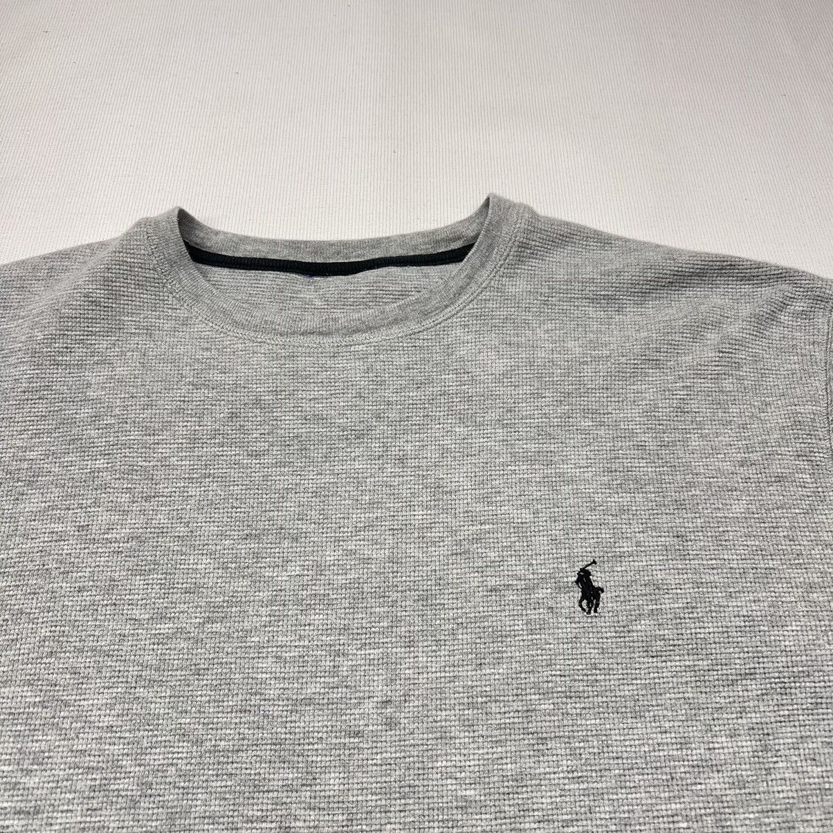 Polo Ralph Lauren Polo Ralph Lauren Thermal Shirt Grey Waffle Knit Logo Y2K Size US L / EU 52-54 / 3 - 3 Thumbnail