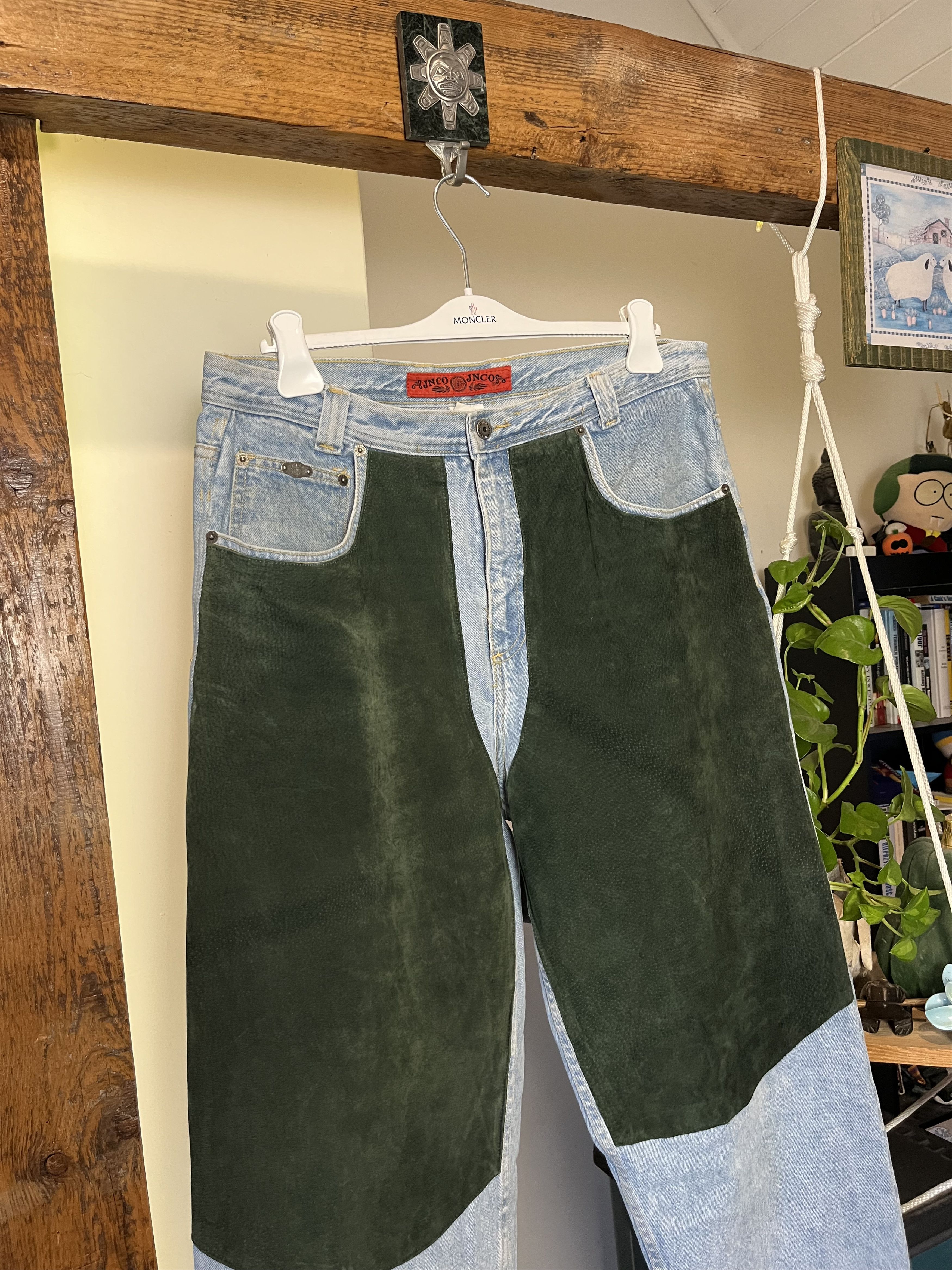 JNCO Vintage 90s JNCO Double Knee Green Leather Patch Made in USA Size US 38 / EU 54 - 3 Thumbnail
