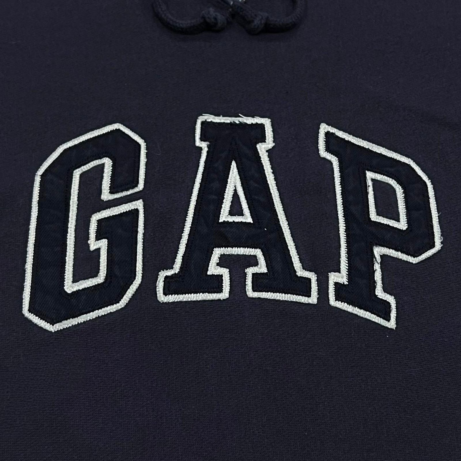 Gap GAP (Vintage) 90’s Navy Blue Casual Pullover Hoodie Size L / US 10 / IT 46 - 2 Thumbnail