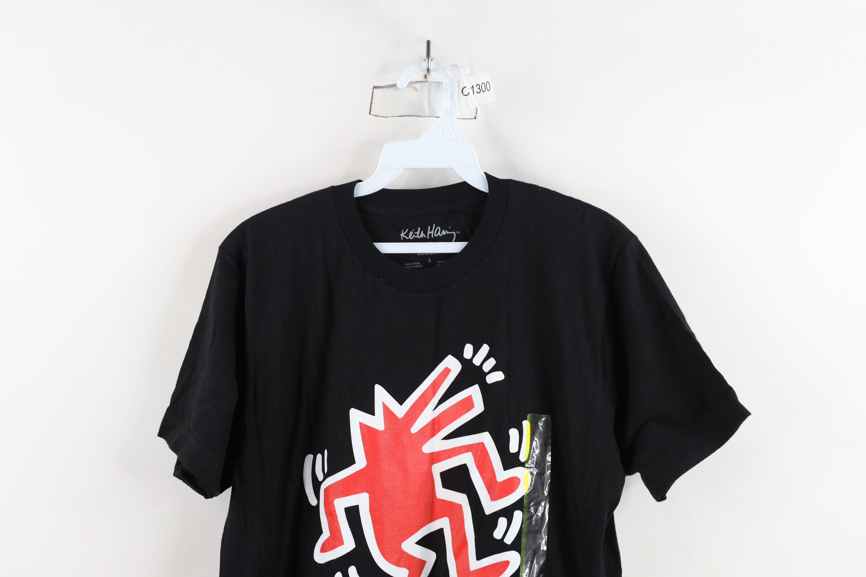 Vintage NOS Retro Y2K Keith Haring Dog Short Sleeve T-Shirt Black Size US S / EU 44-46 / 1 - 2 Thumbnail