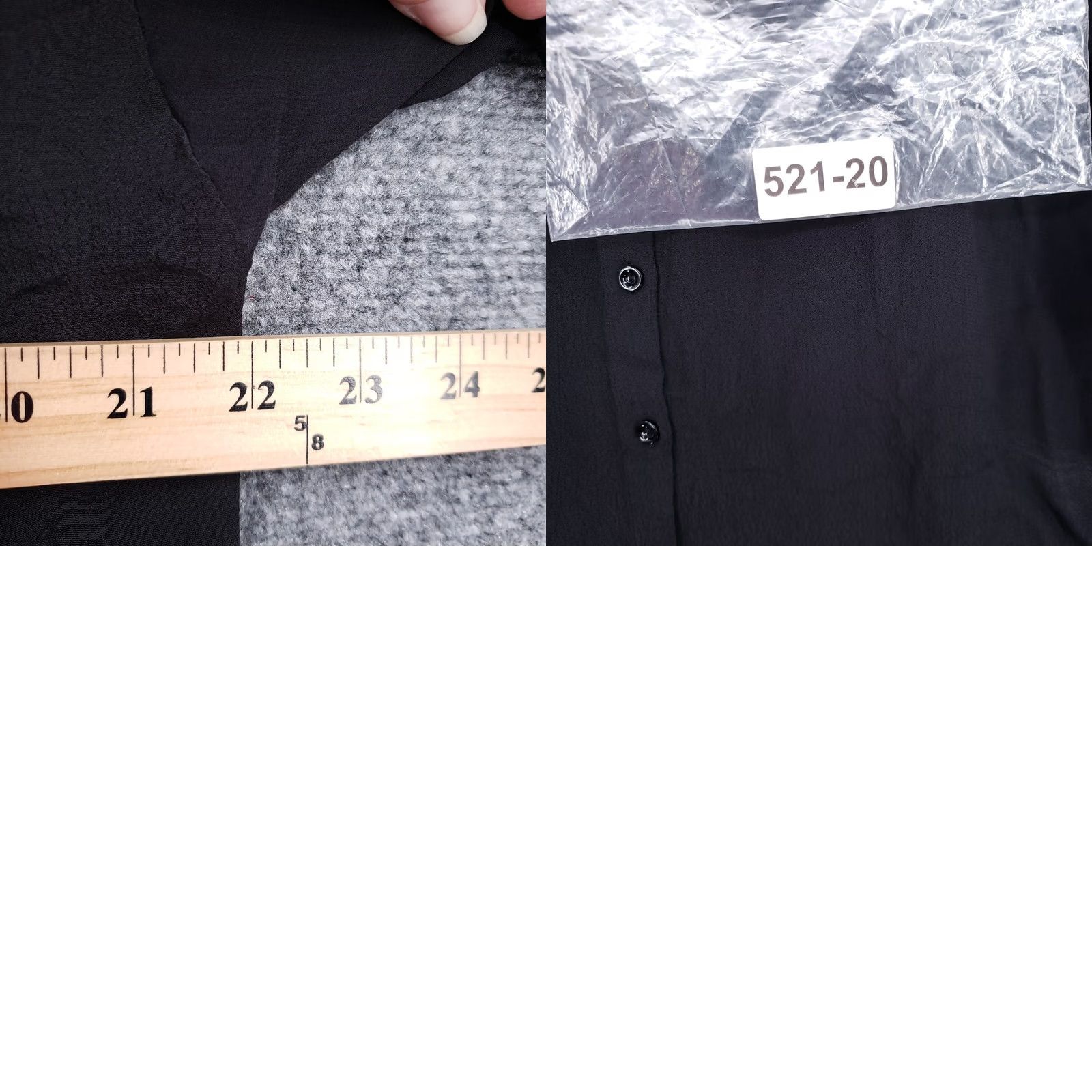 Diesel Diesel Blouse Womens M Black Round Neck Short Sleeve Slit Sleeve Button Ribbed Back Size M / US 6-8 / IT 42-44 - 9 Thumbnail
