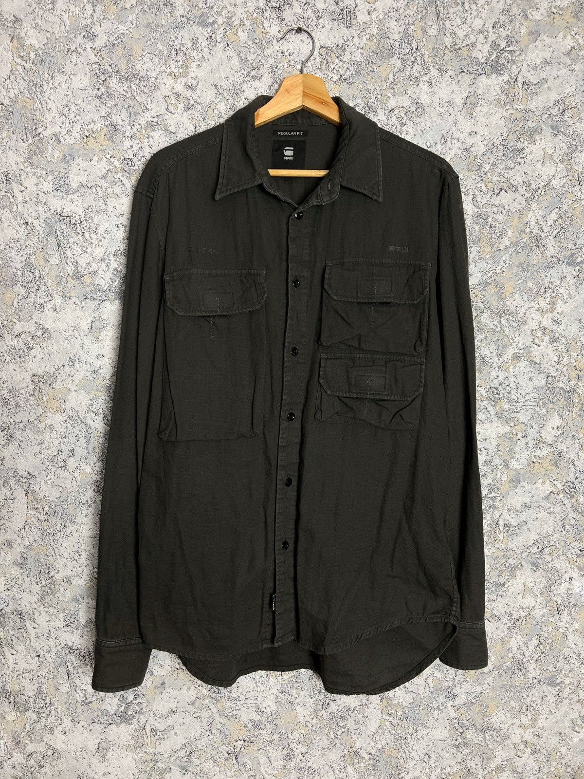 G-Star × Vintage Vintage G Star Button Shirt Pocket Men Brown Denim Raw Y2K Size US M / EU 48-50 / 2 - 1 Thumbnail