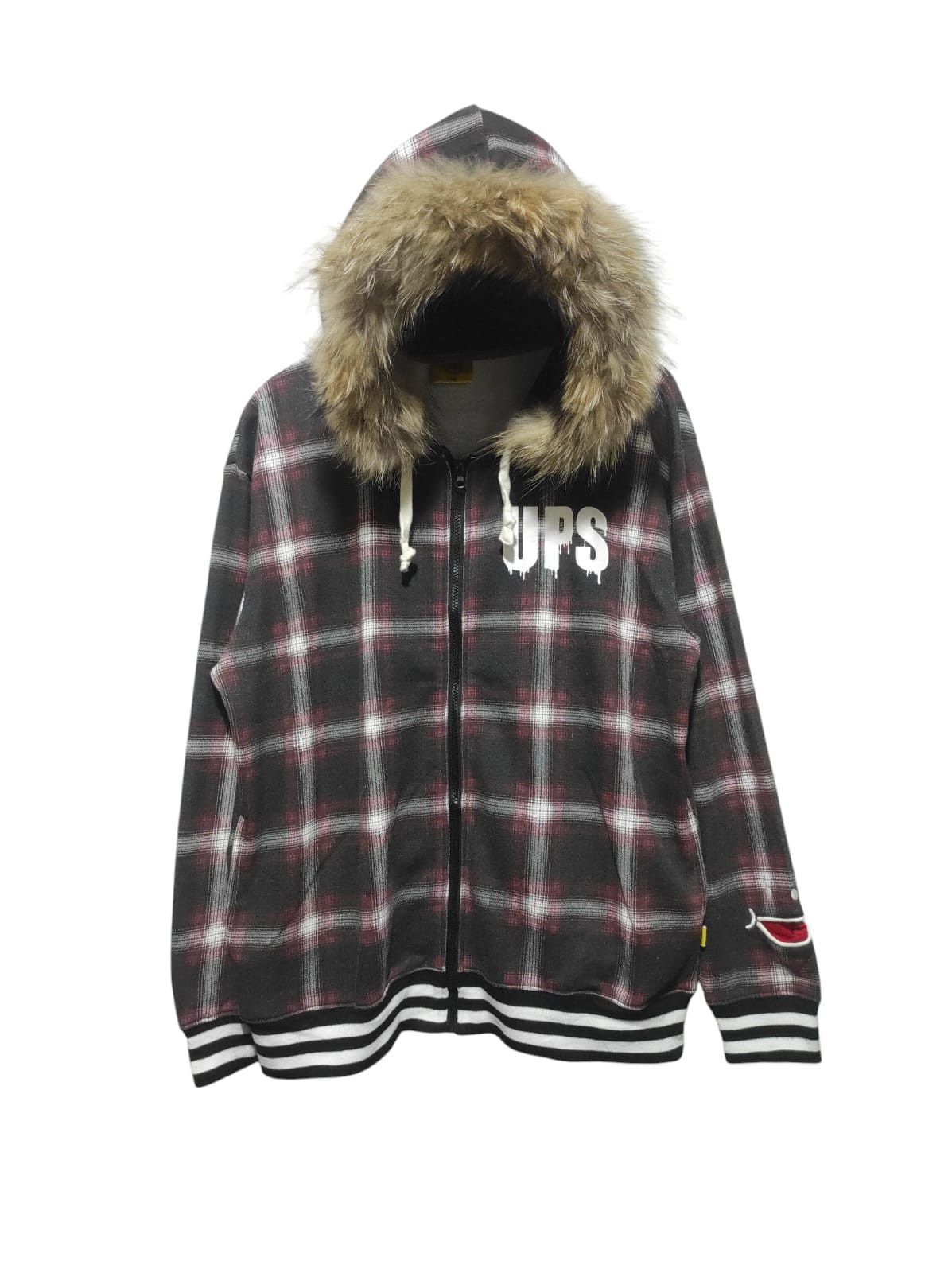 Hysteric Glamour Ups Smile Plaid Zipper Fur Hoodie If Six Was Nine Lgb style Size US L / EU 52-54 / 3 - 1 Thumbnail
