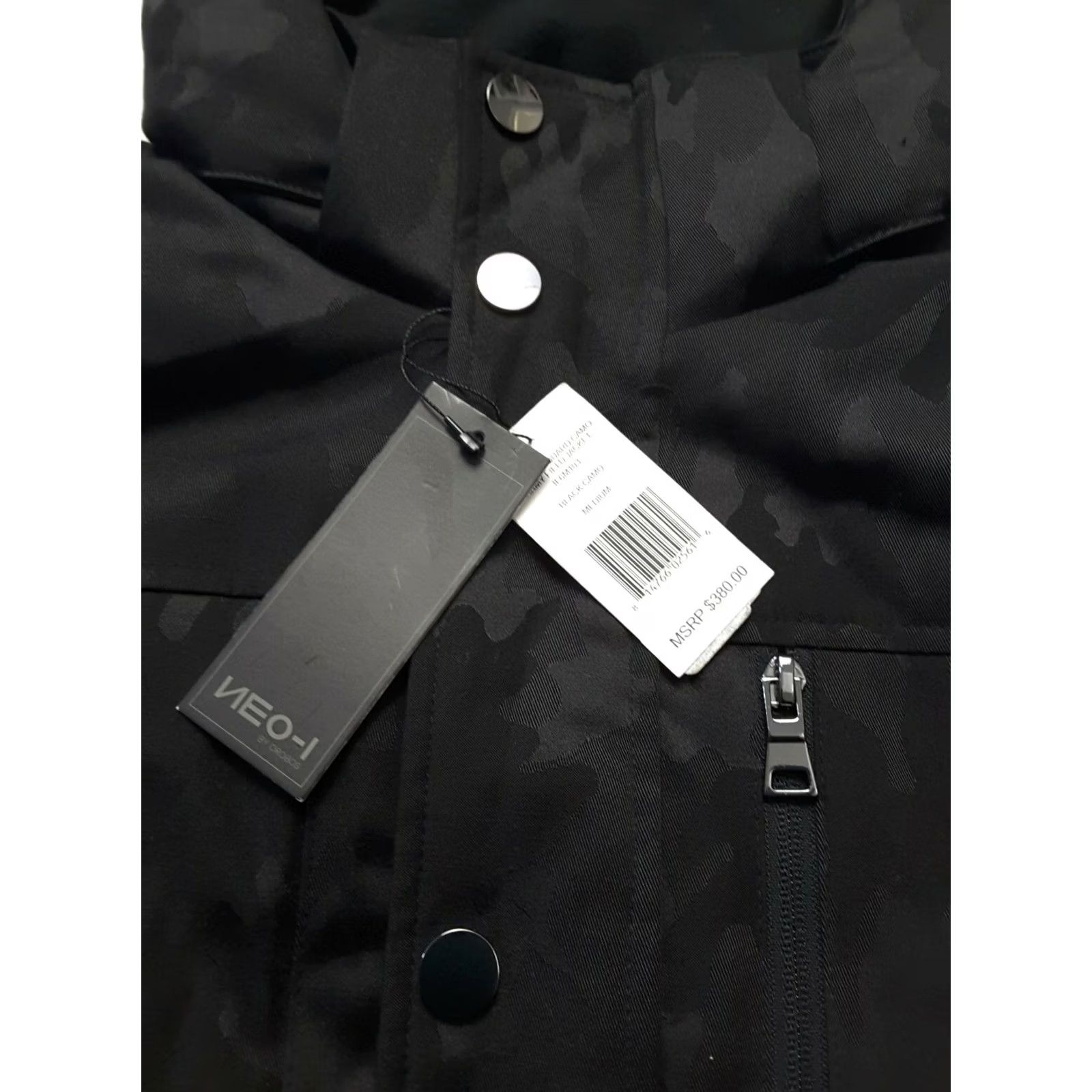 AMO Camo Coat Jacquard Camo Army Field Jacket Multi-Color Black Size M Men Winter Coat Regular Chest 44" Size US M / EU 48-50 / 2 - 5 Thumbnail
