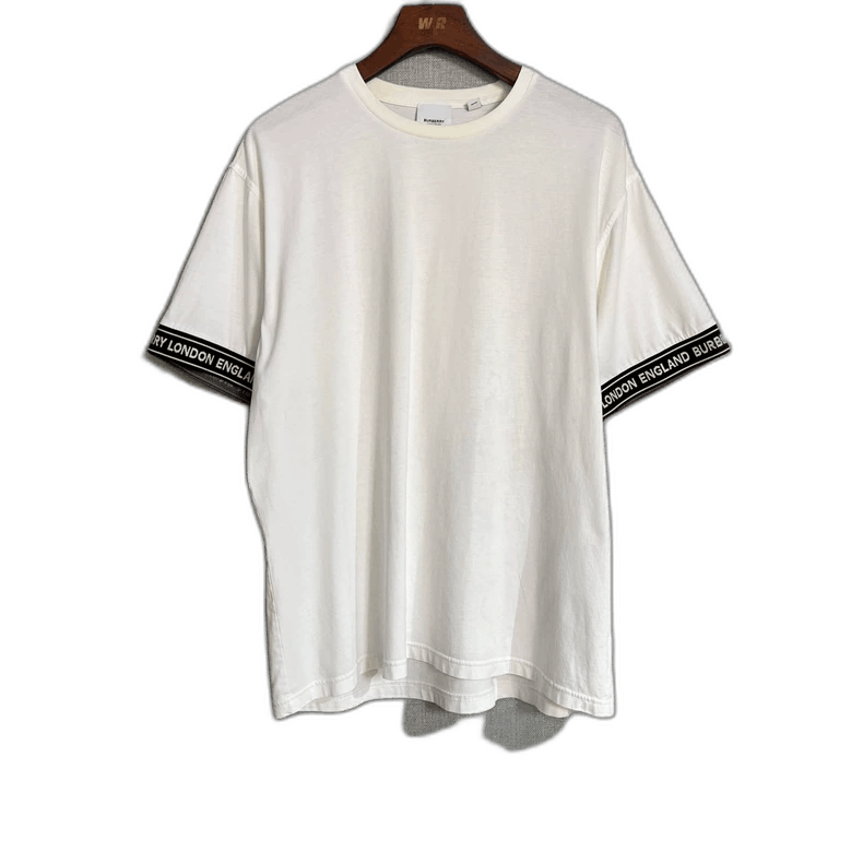 Burberry Burberry White Logo Short Sleeve Shirt Size US M / EU 48-50 / 2 - 1 Thumbnail