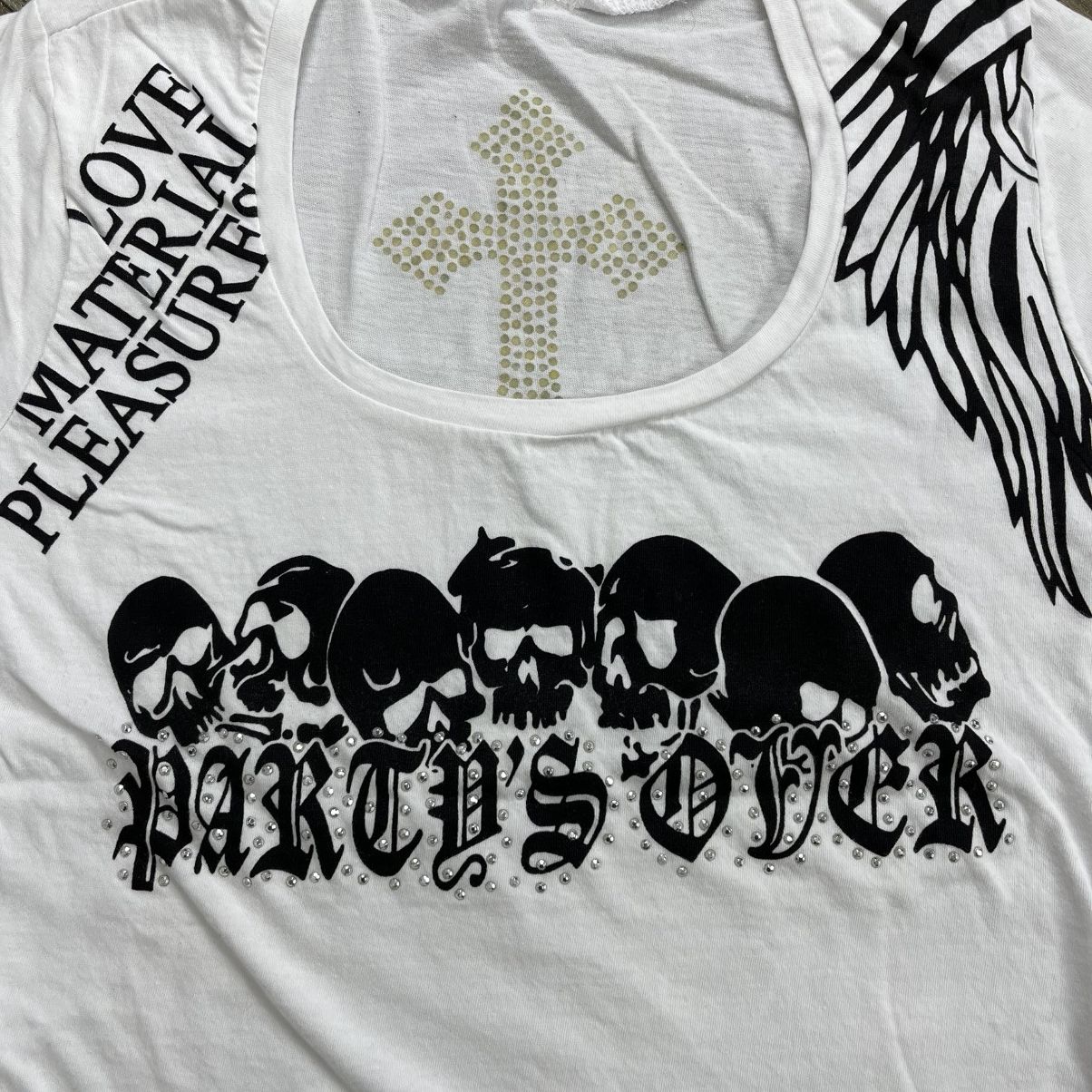 Hysteric Glamour 2000s D.I.A Skulls Cross Grunge Gothic Ifsix Lgb Style Tee Size S / US 4 / IT 40 - 3 Thumbnail