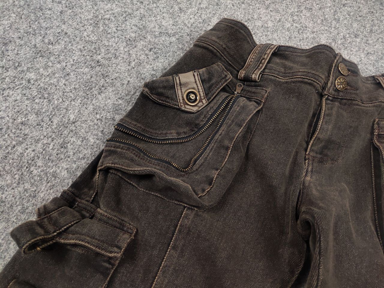Le Grande Bleu (L.G.B.) Flowers Birds Market Pocket Bootcut Denim Jeans Vintage Size 30" / US 8 / IT 44 - 10 Thumbnail