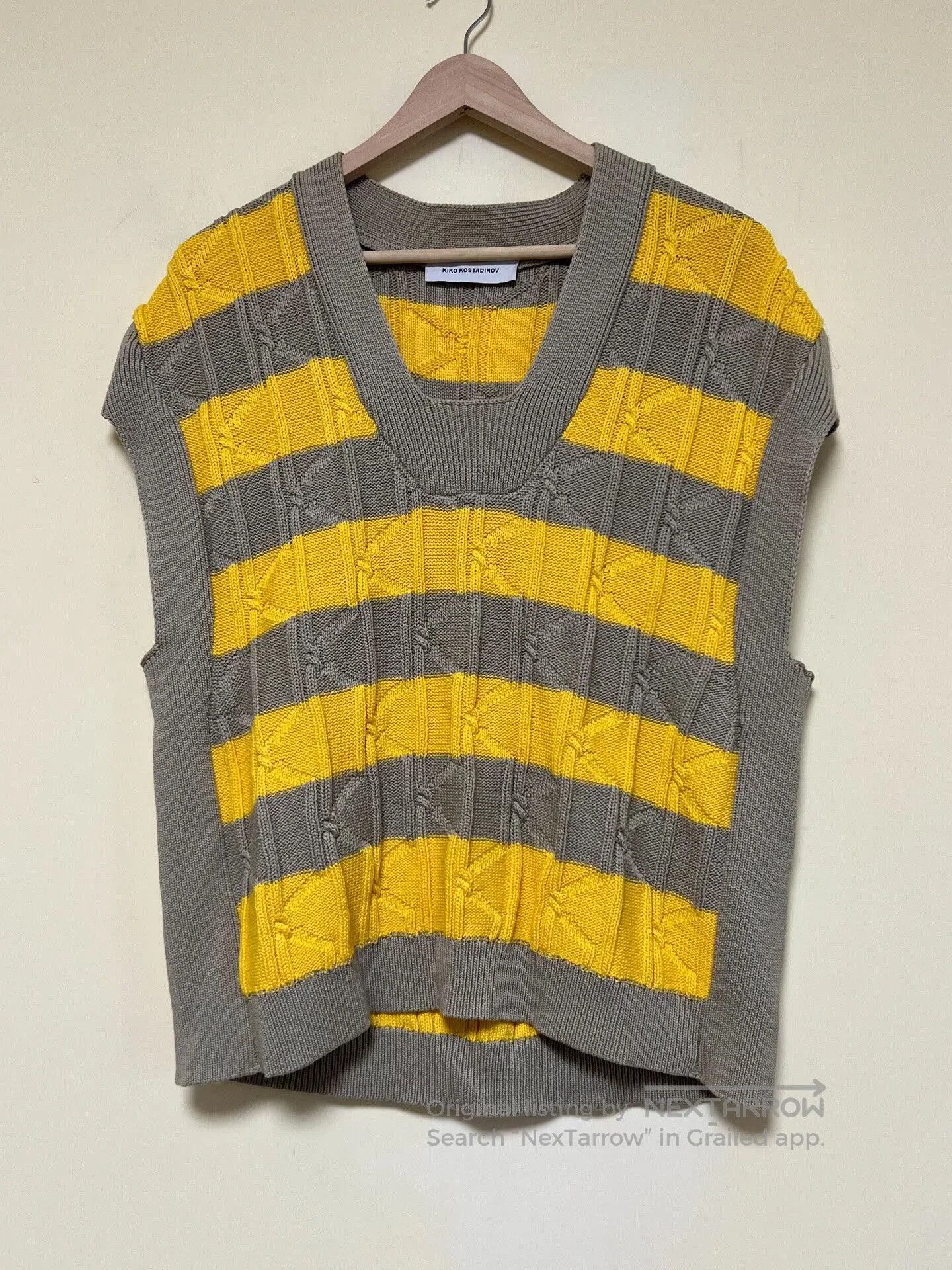 Kiko Kostadinov Kiko Kostadinov Yellow Stripe Vest. Size L / US 10 / IT 46 - 2 Thumbnail