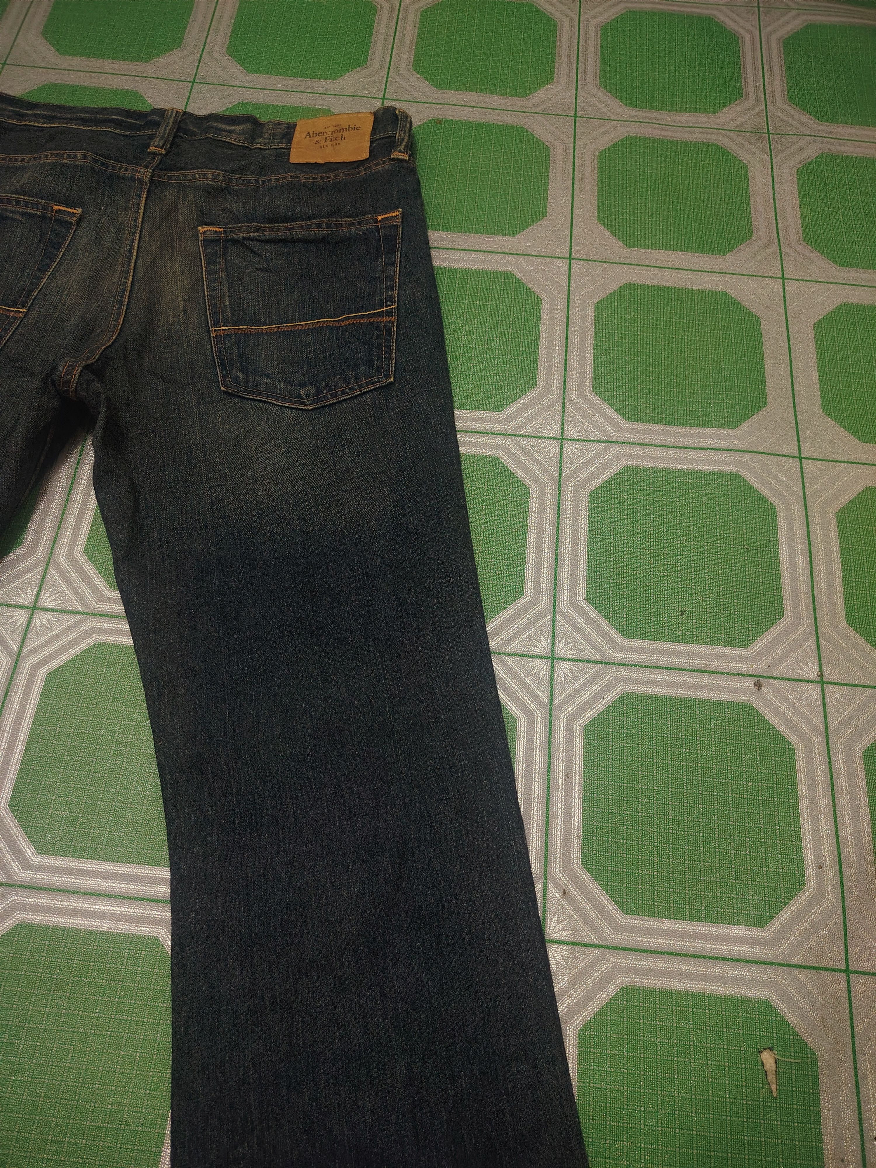 If Six Was Nine Abercrombie & Fitch Baxter Low Rise Slim Boot Flared Jeans Size US 34 / EU 50 - 15 Thumbnail